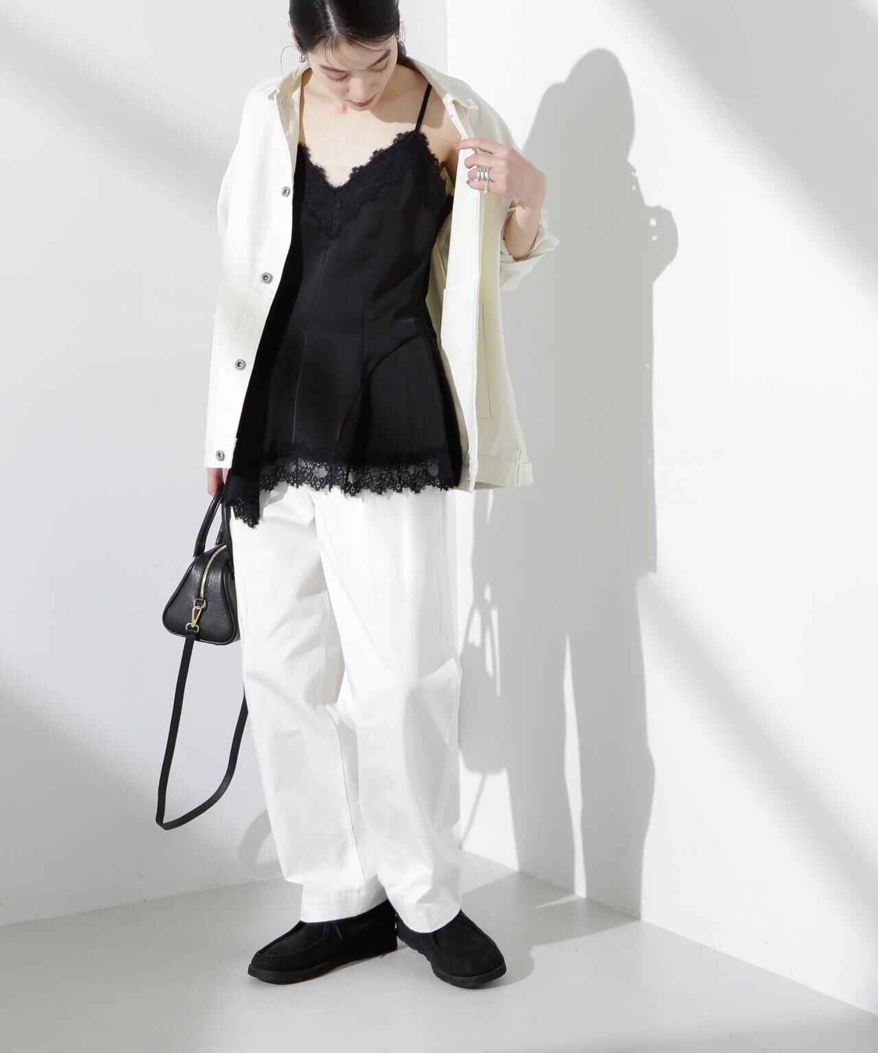 アシンメトリーレースミニワンピース 6695124313