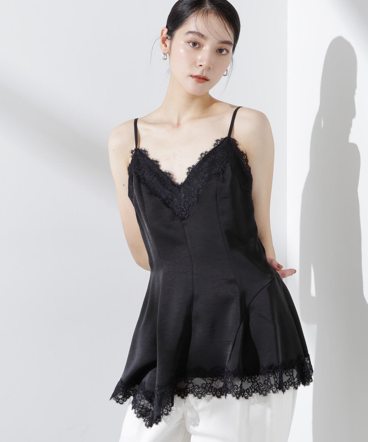 アシンメトリーレースミニワンピース 6695124313