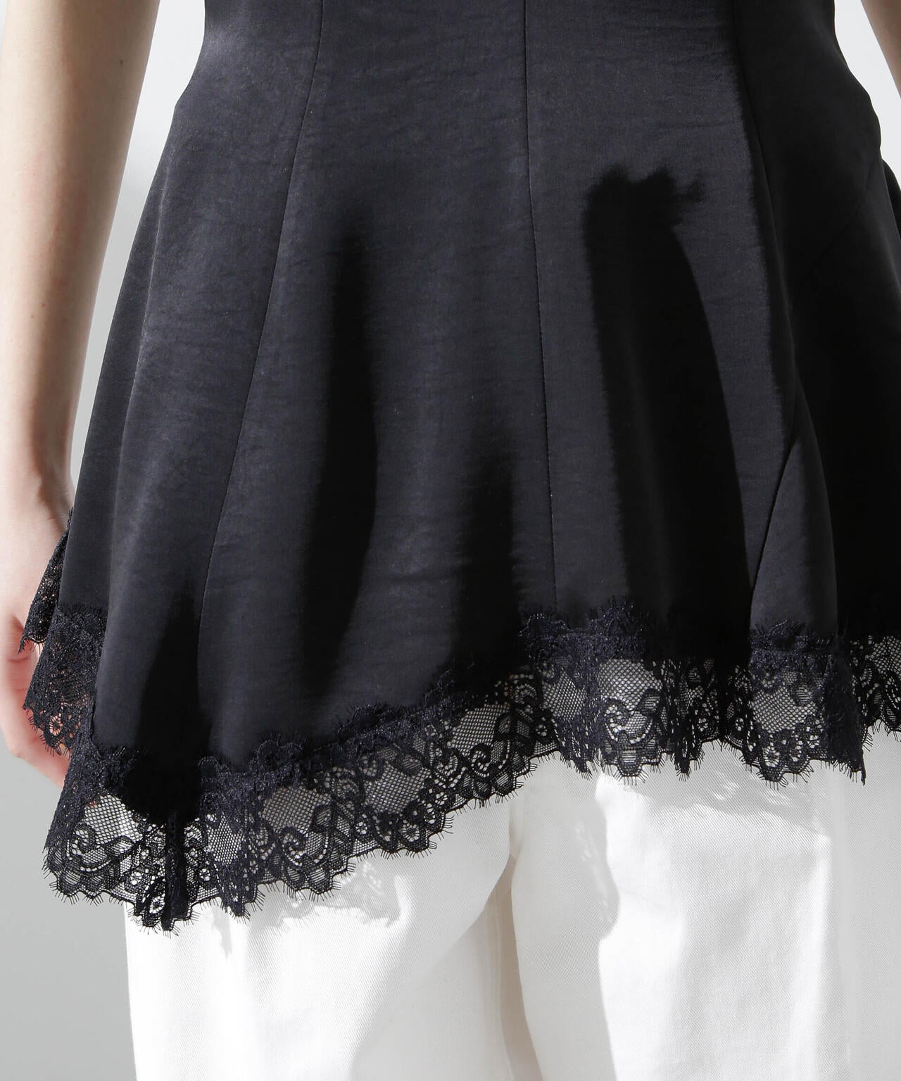 アシンメトリーレースミニワンピース 6695124313