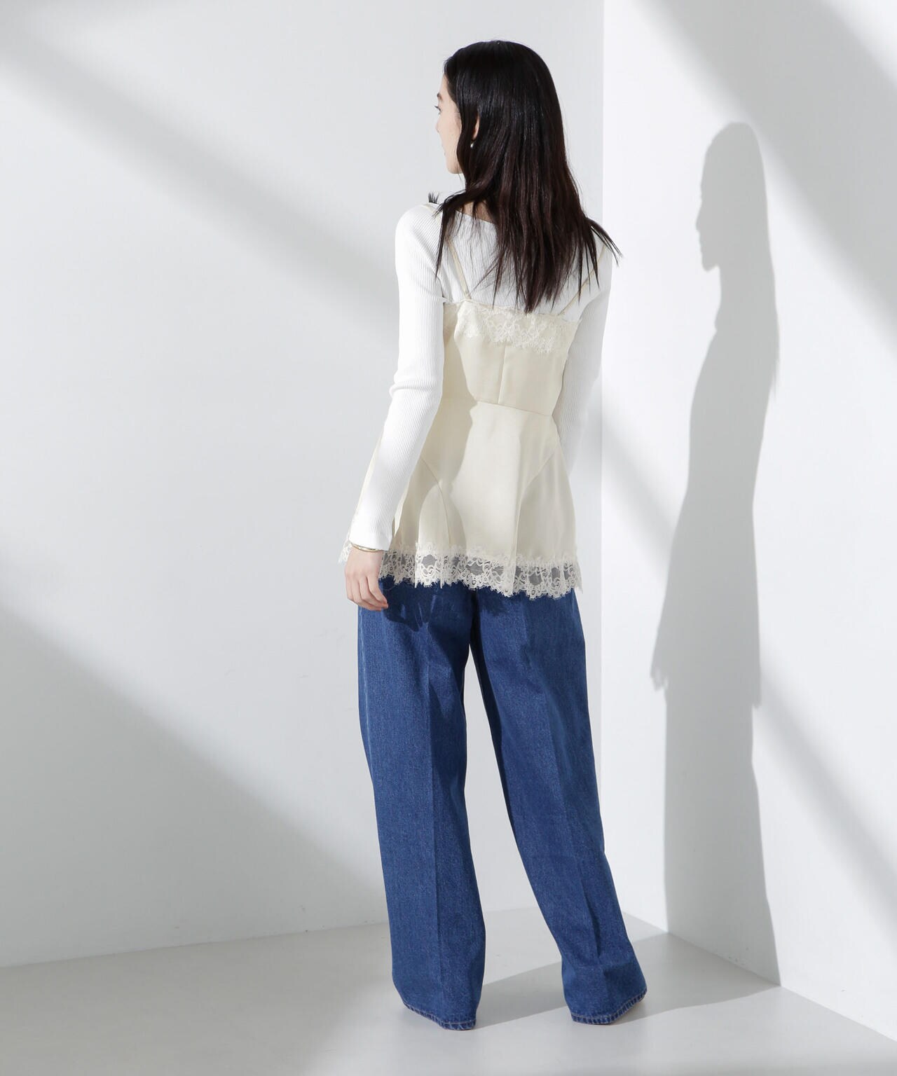 アシンメトリーレースミニワンピース 6695124313