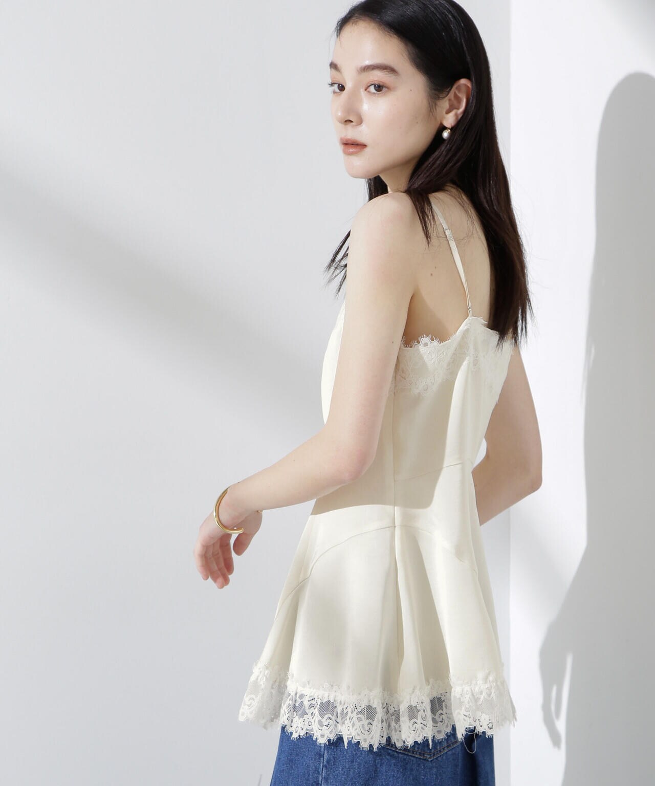 アシンメトリーレースミニワンピース 6695124313