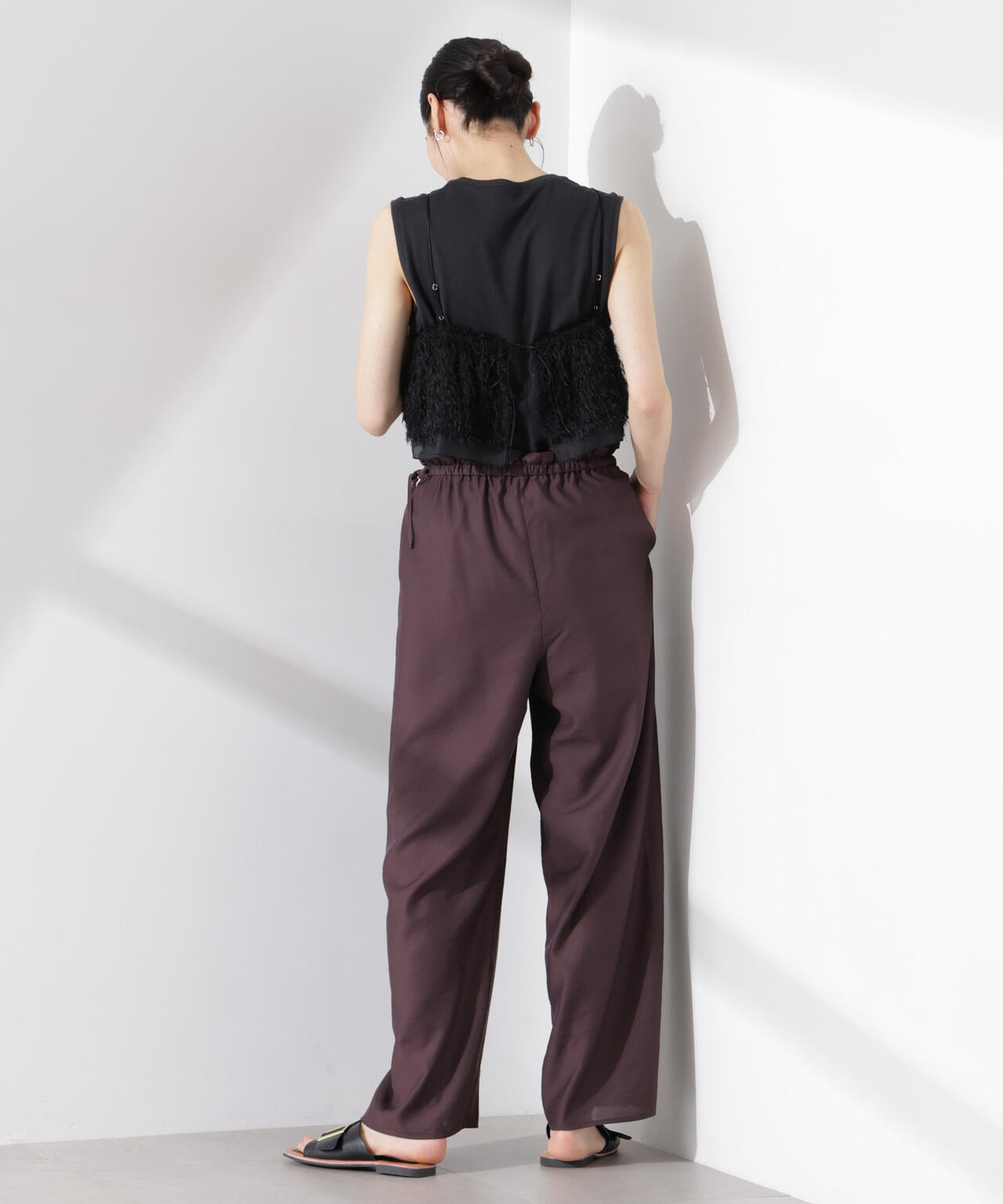 フリルワイドイージーパンツ(セットアップ可) 6695127314