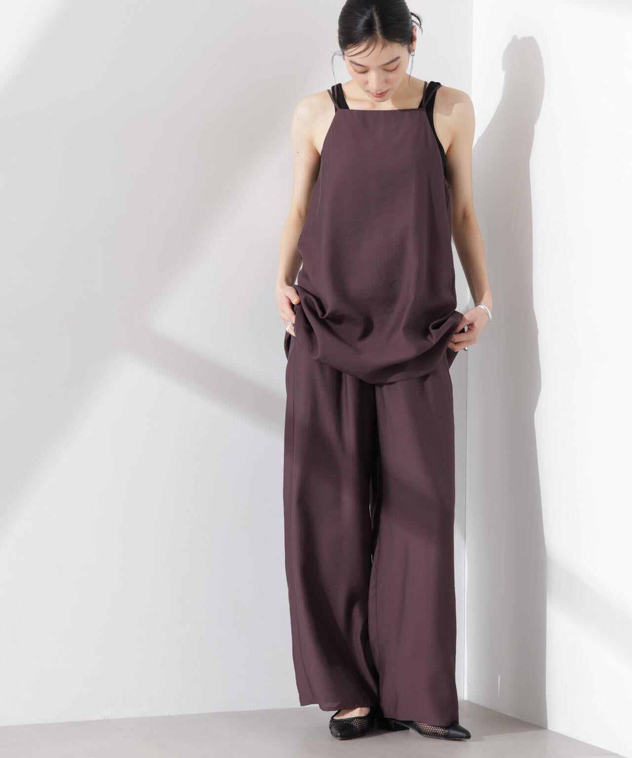 フリルワイドイージーパンツ(セットアップ可) 6695127314