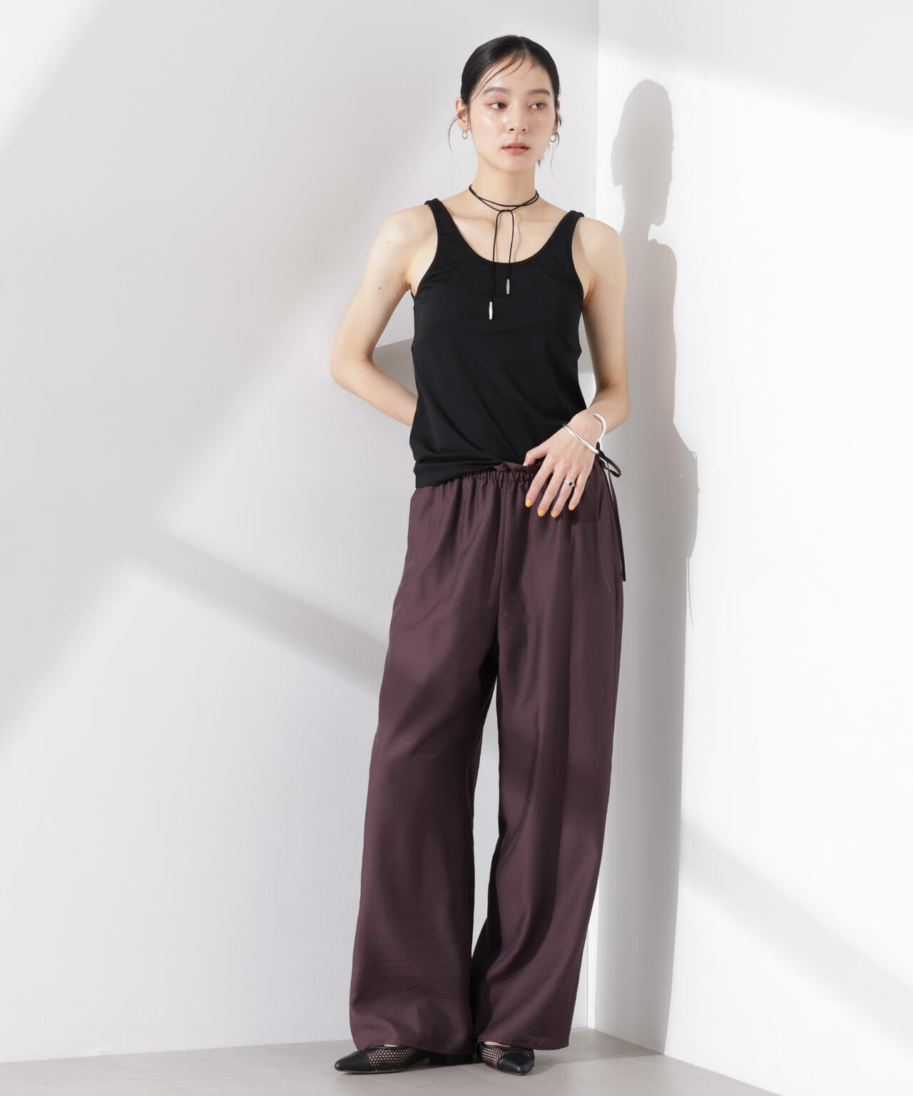 フリルワイドイージーパンツ(セットアップ可) 6695127314