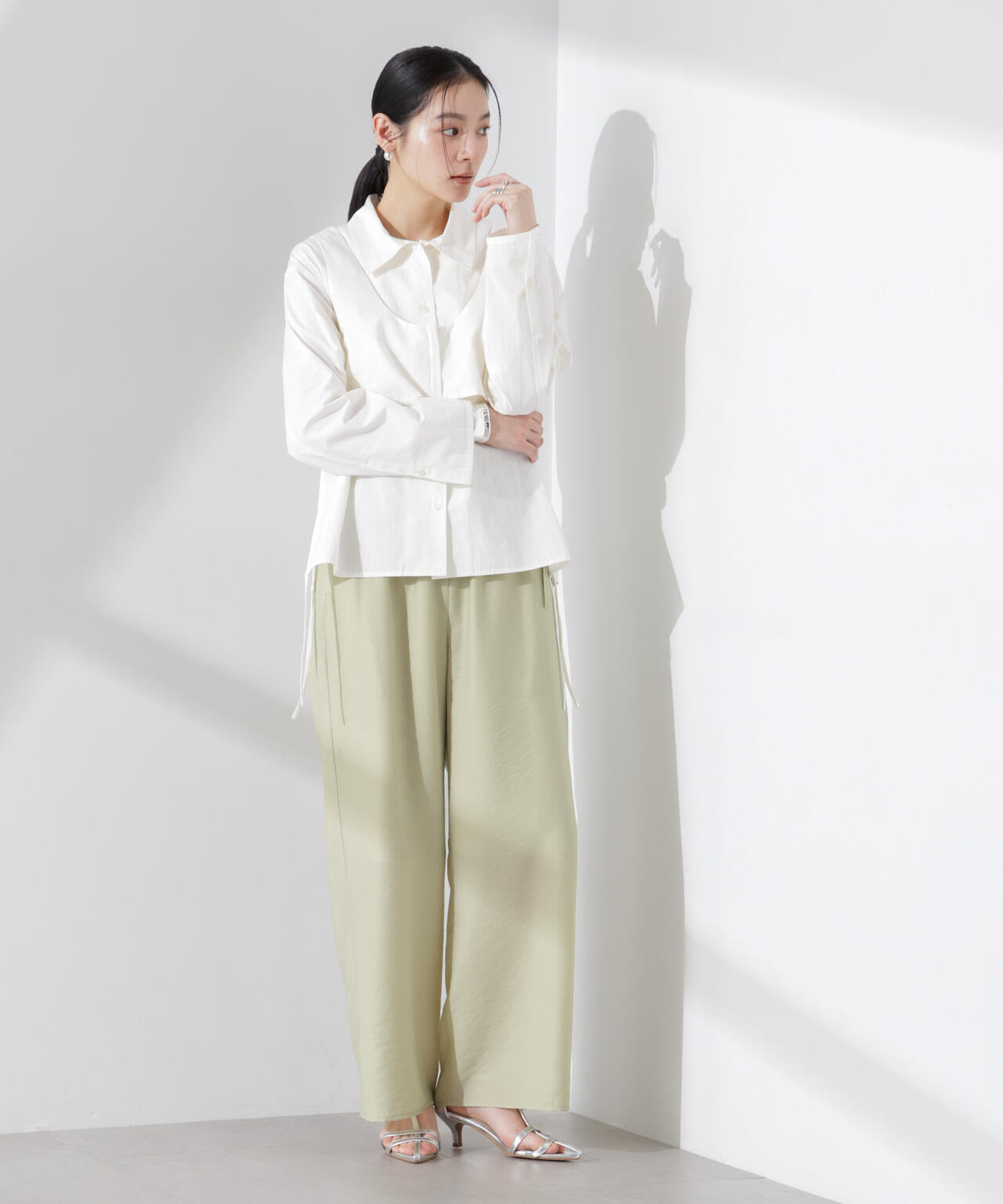 フリルワイドイージーパンツ(セットアップ可) 6695127314