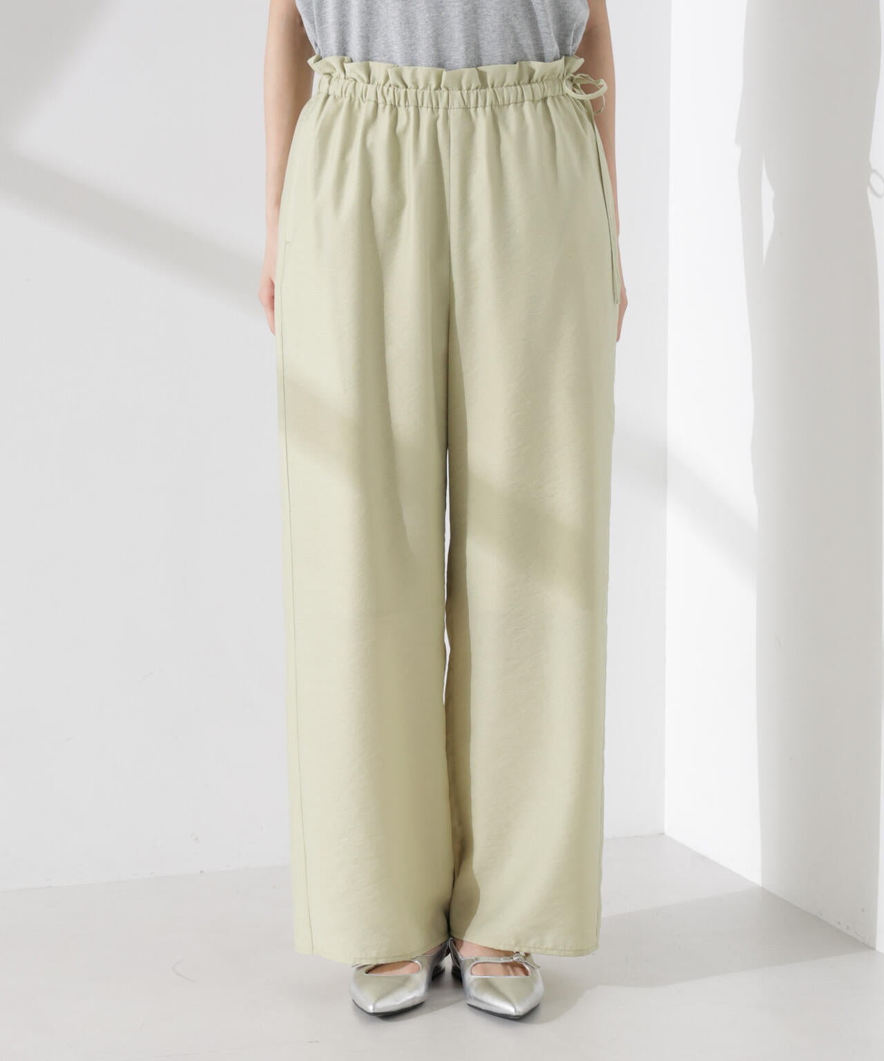 フリルワイドイージーパンツ(セットアップ可) 6695127314