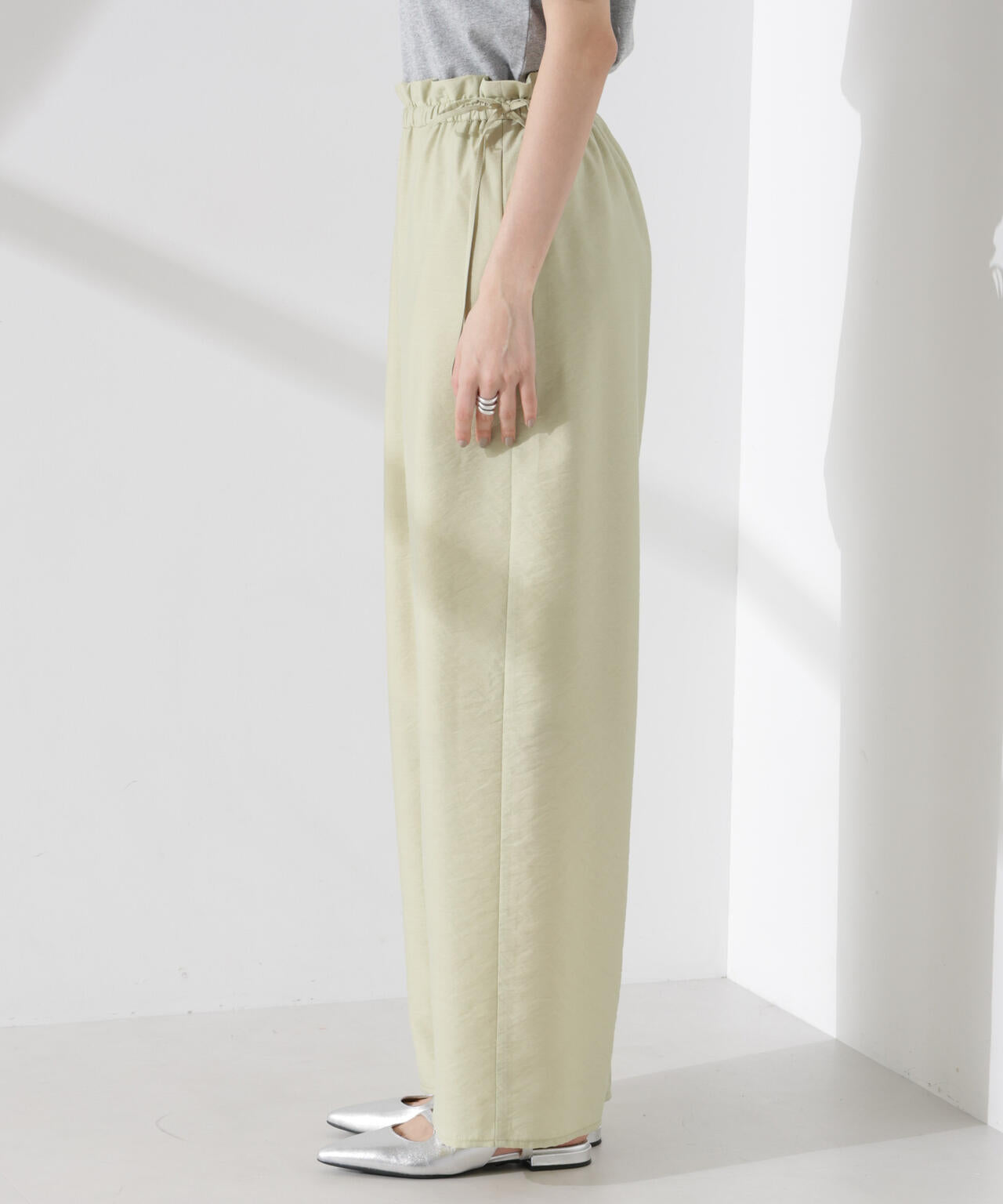 フリルワイドイージーパンツ(セットアップ可) 6695127314