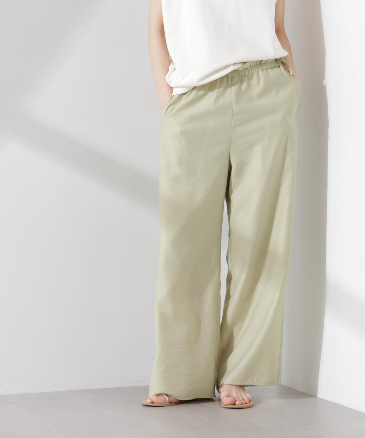 フリルワイドイージーパンツ(セットアップ可) 6695127314