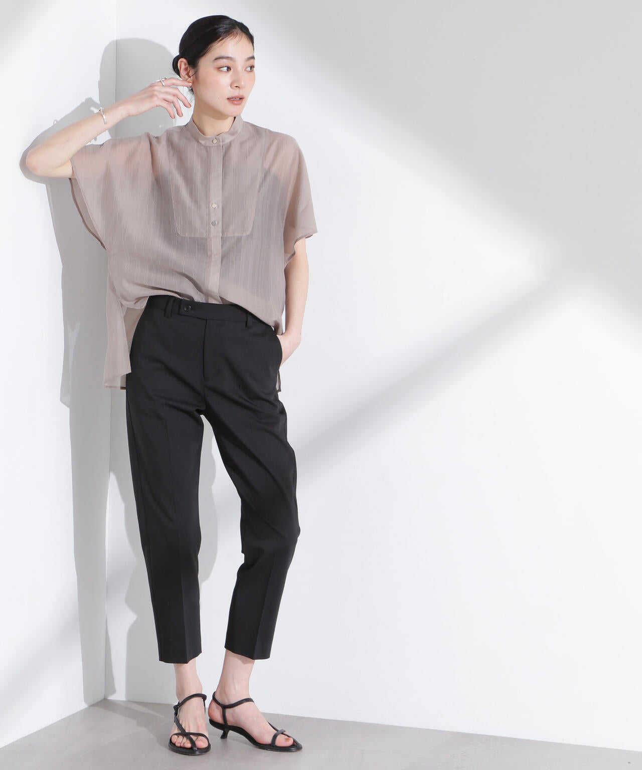 センタープレススリムパンツ 6695127315