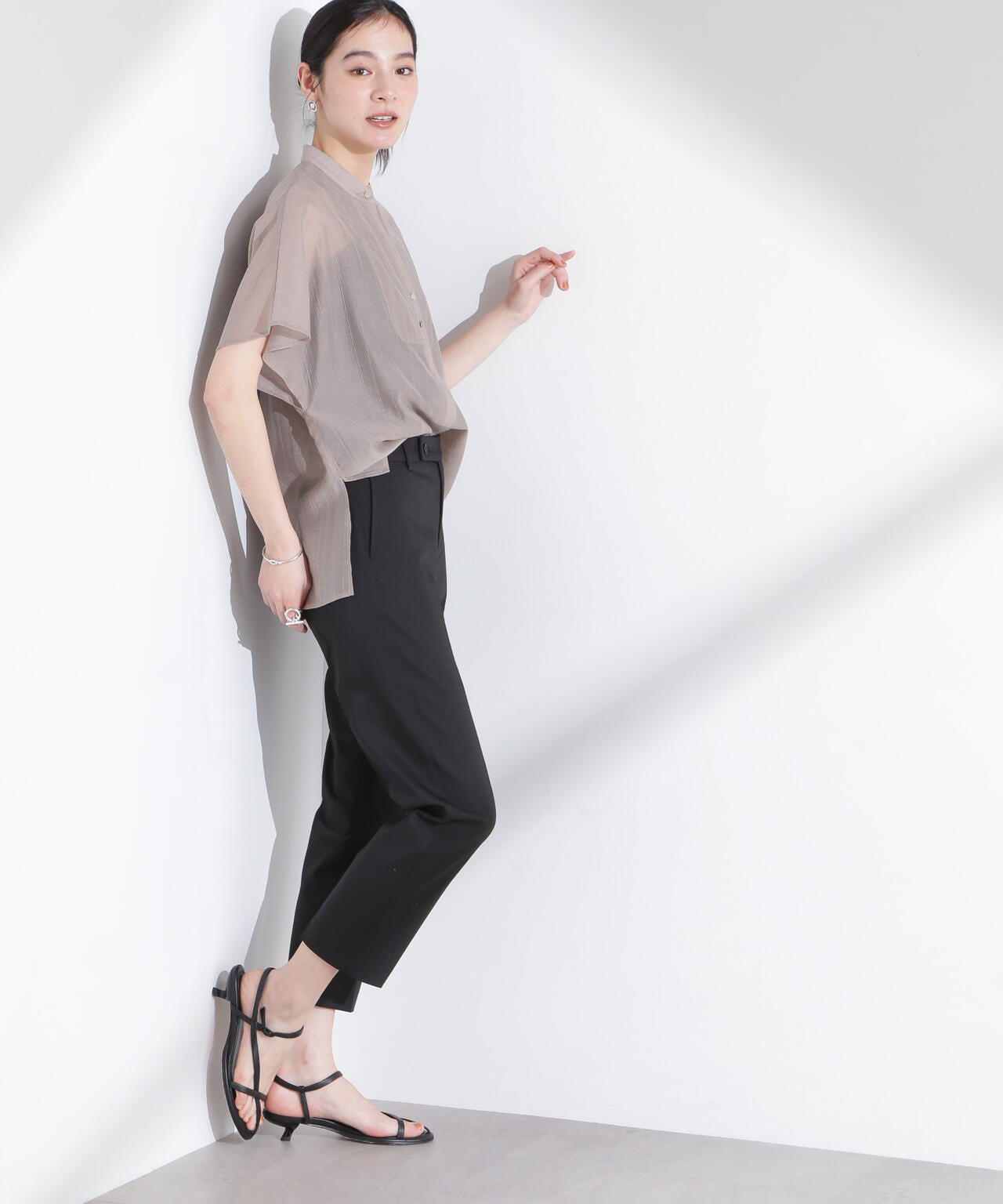 センタープレススリムパンツ 6695127315