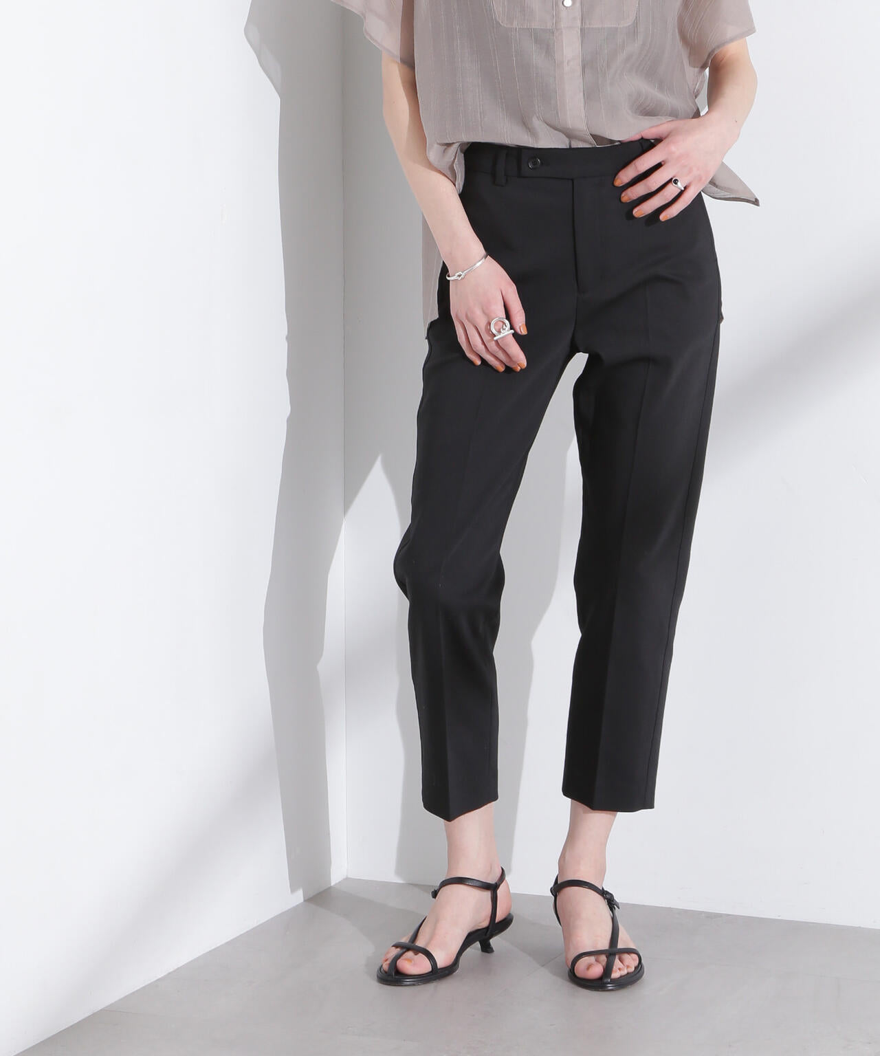 センタープレススリムパンツ 6695127315