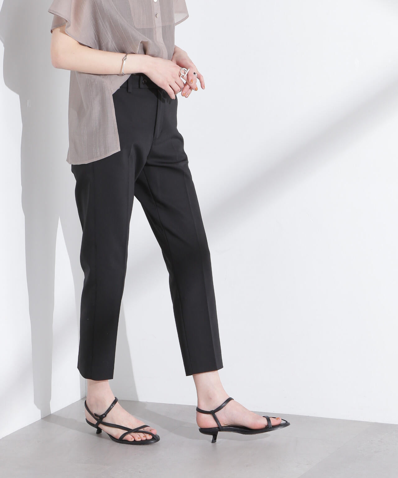 センタープレススリムパンツ 6695127315