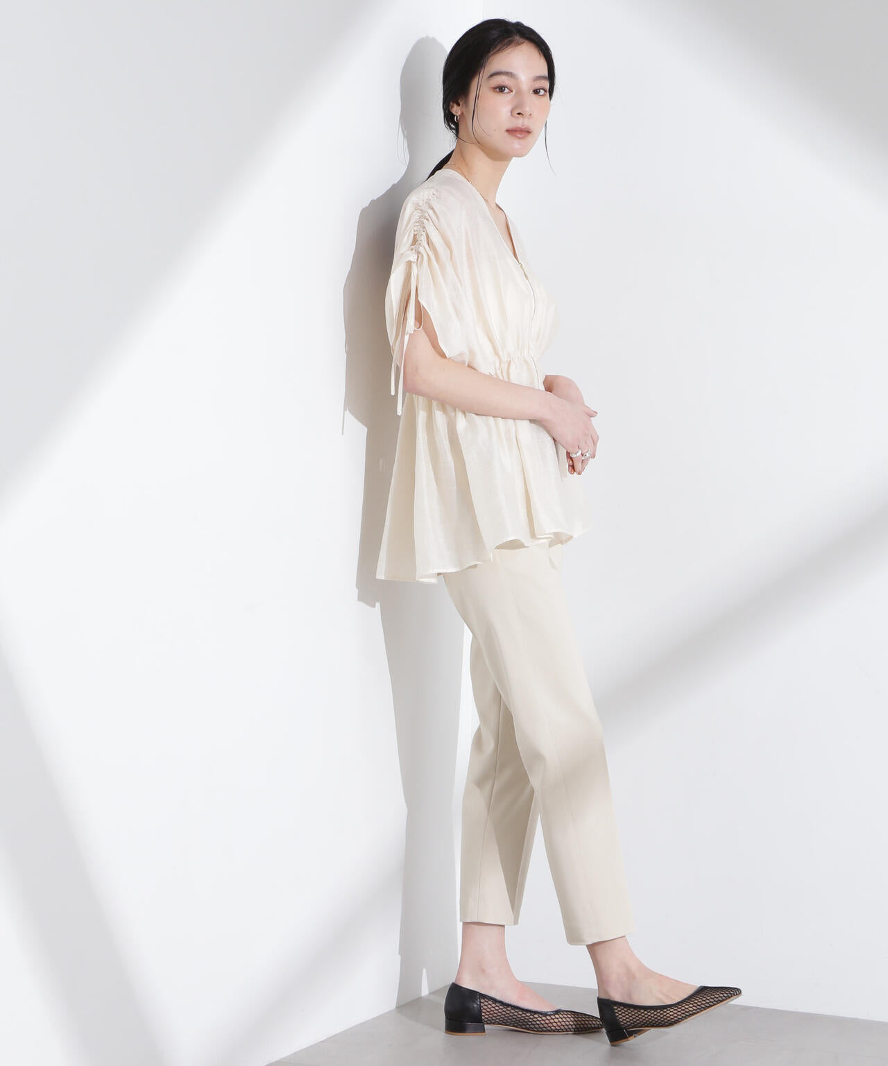 センタープレススリムパンツ 6695127315