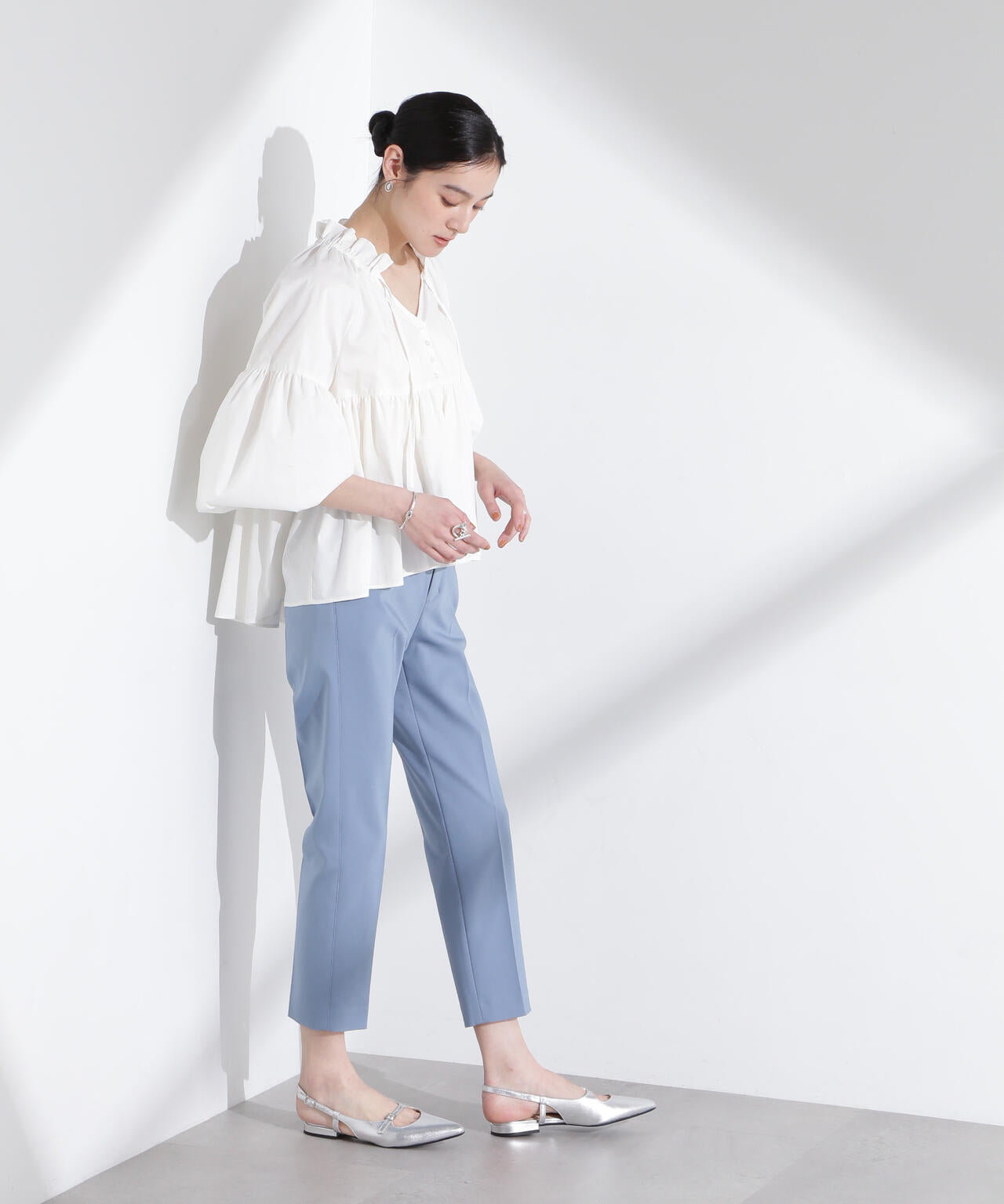 センタープレススリムパンツ 6695127315