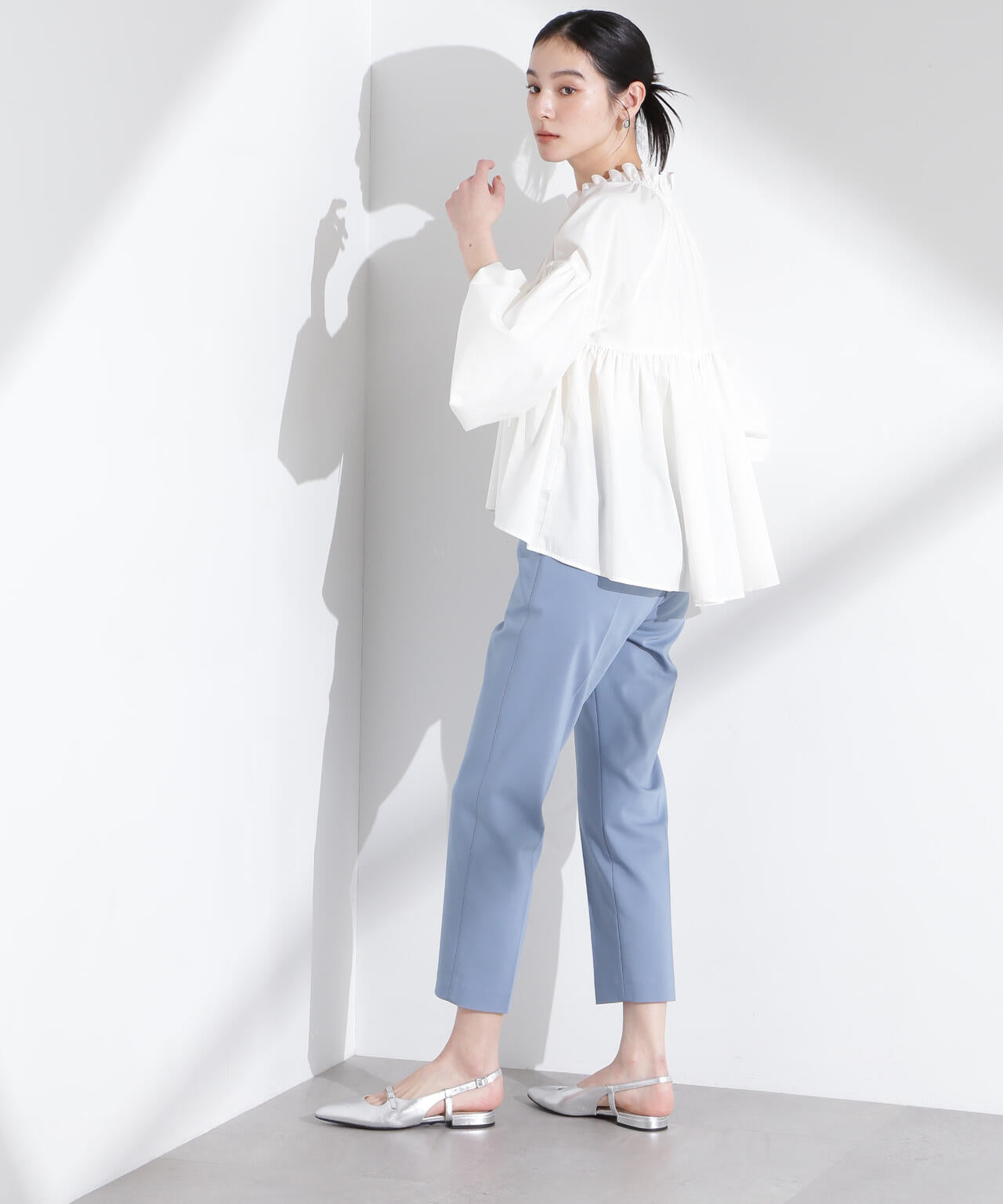 センタープレススリムパンツ 6695127315