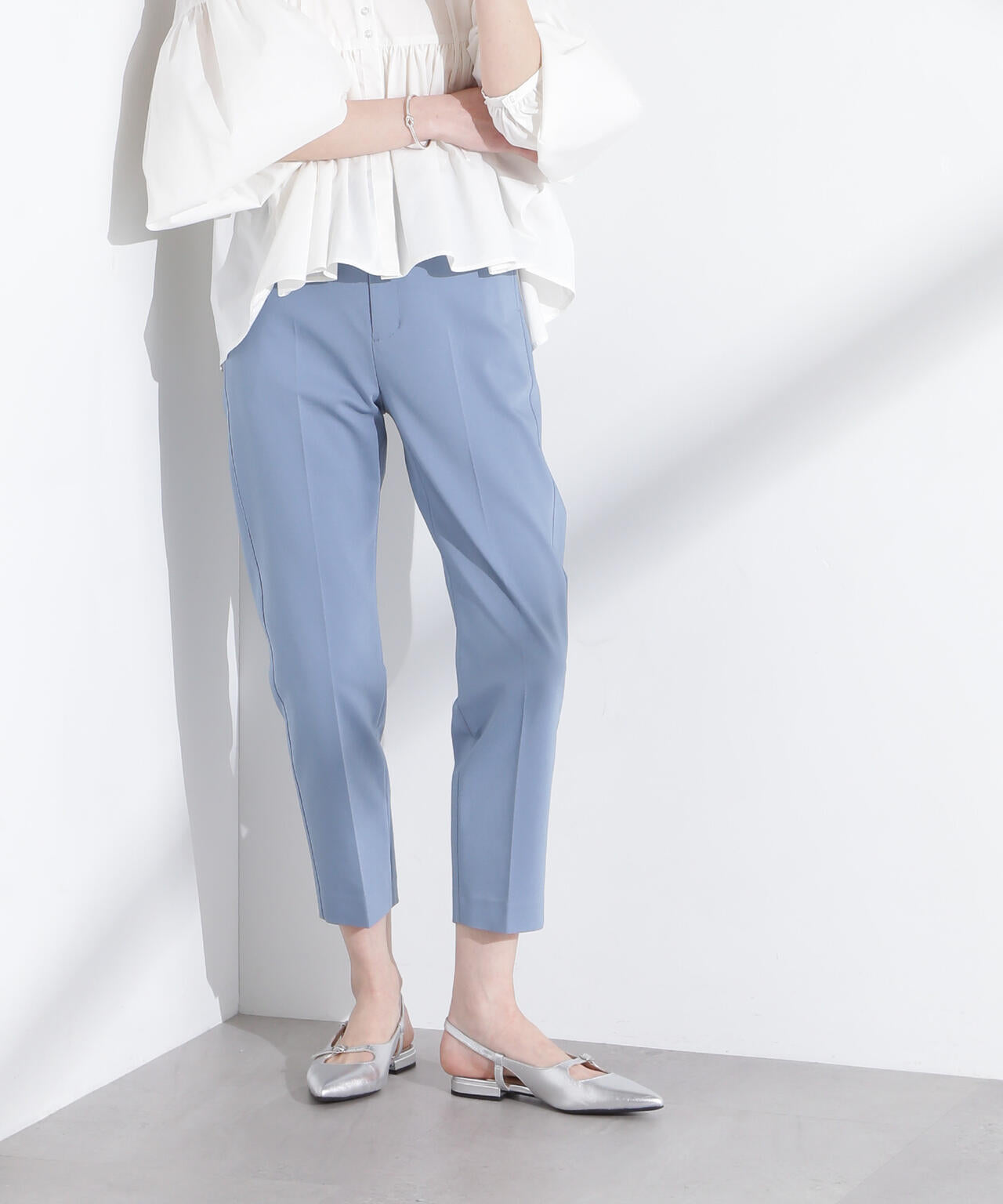 センタープレススリムパンツ 6695127315