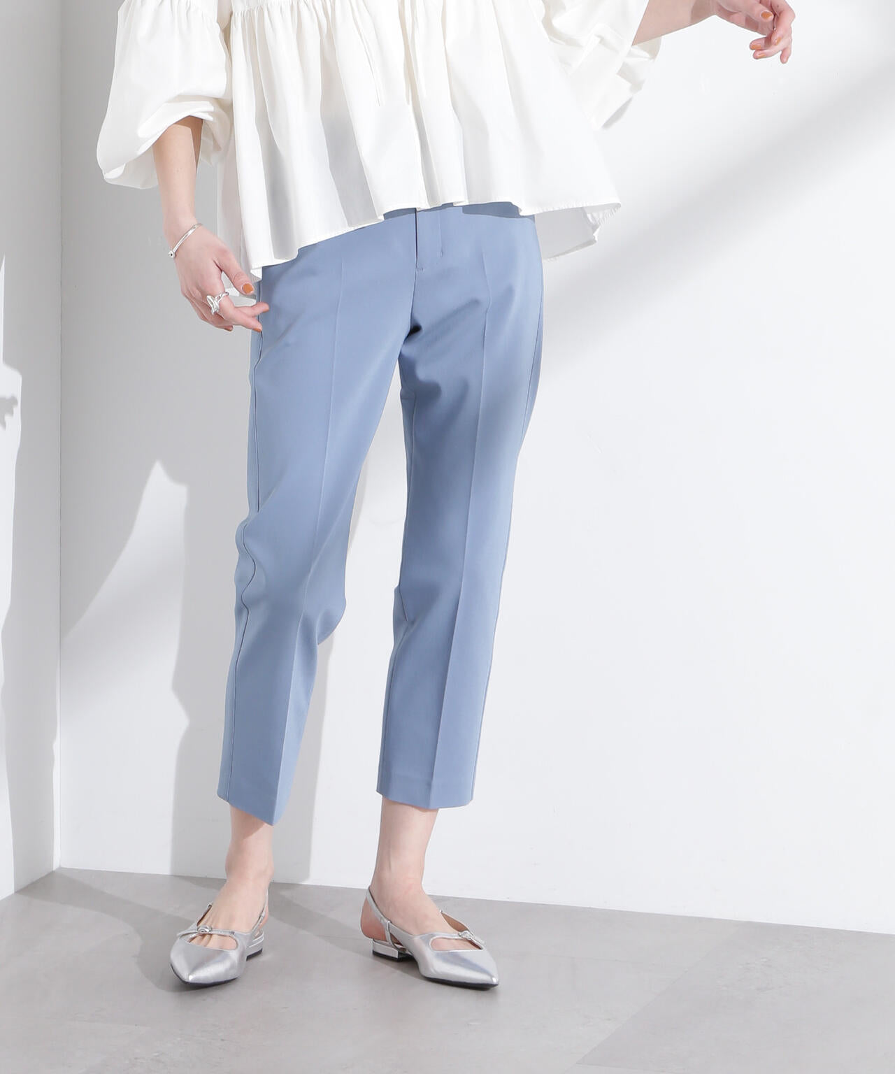 センタープレススリムパンツ 6695127315