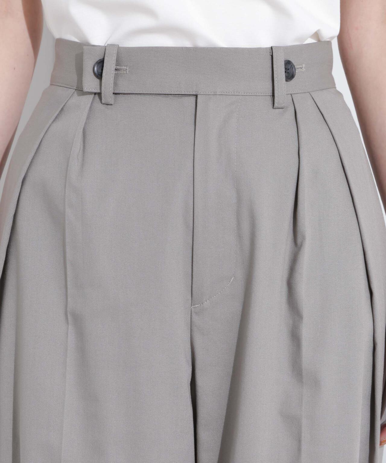 リネンストレッチタックコクーンパンツ 6695127318