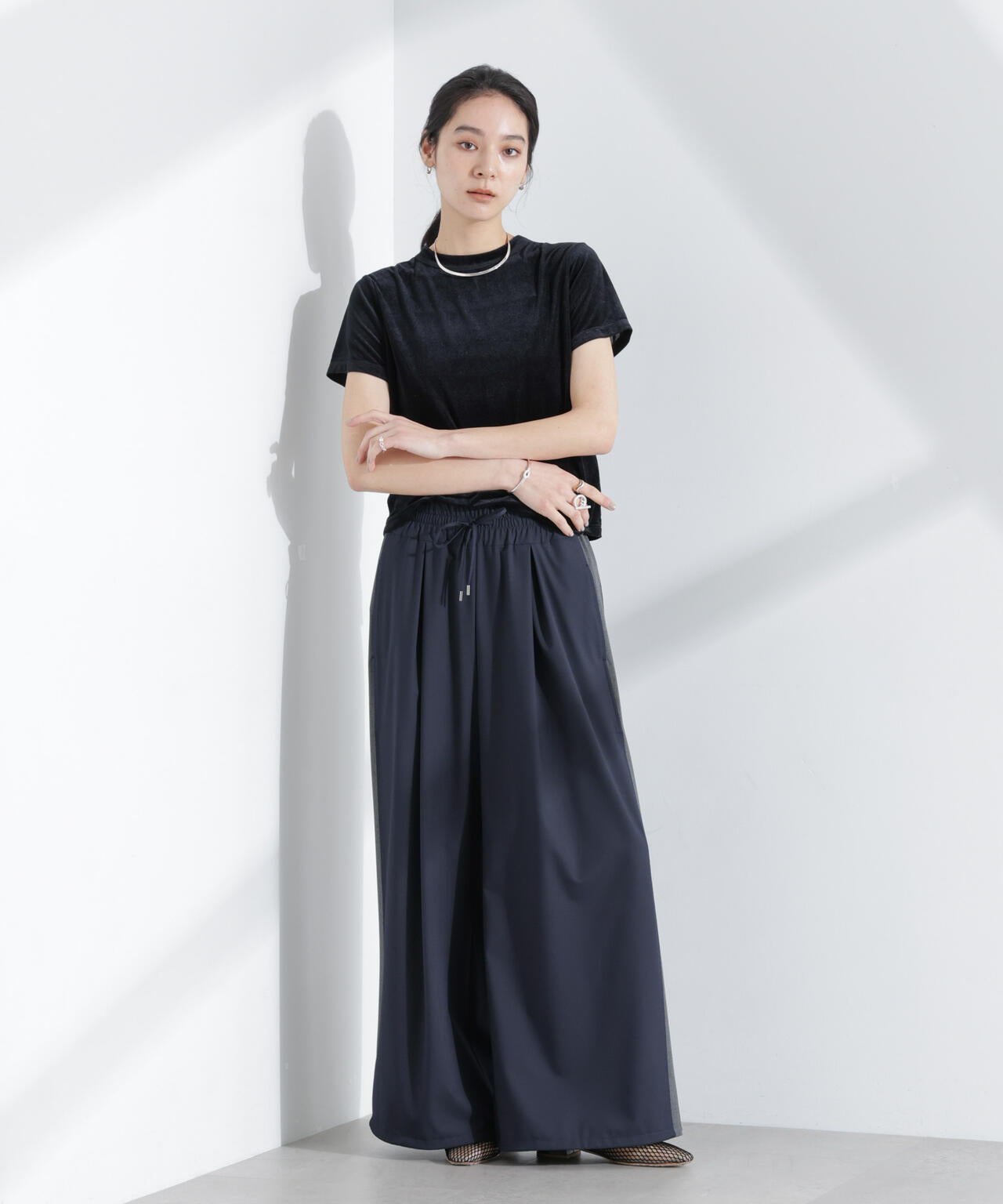 ラインイージーワイドパンツ 6695127323