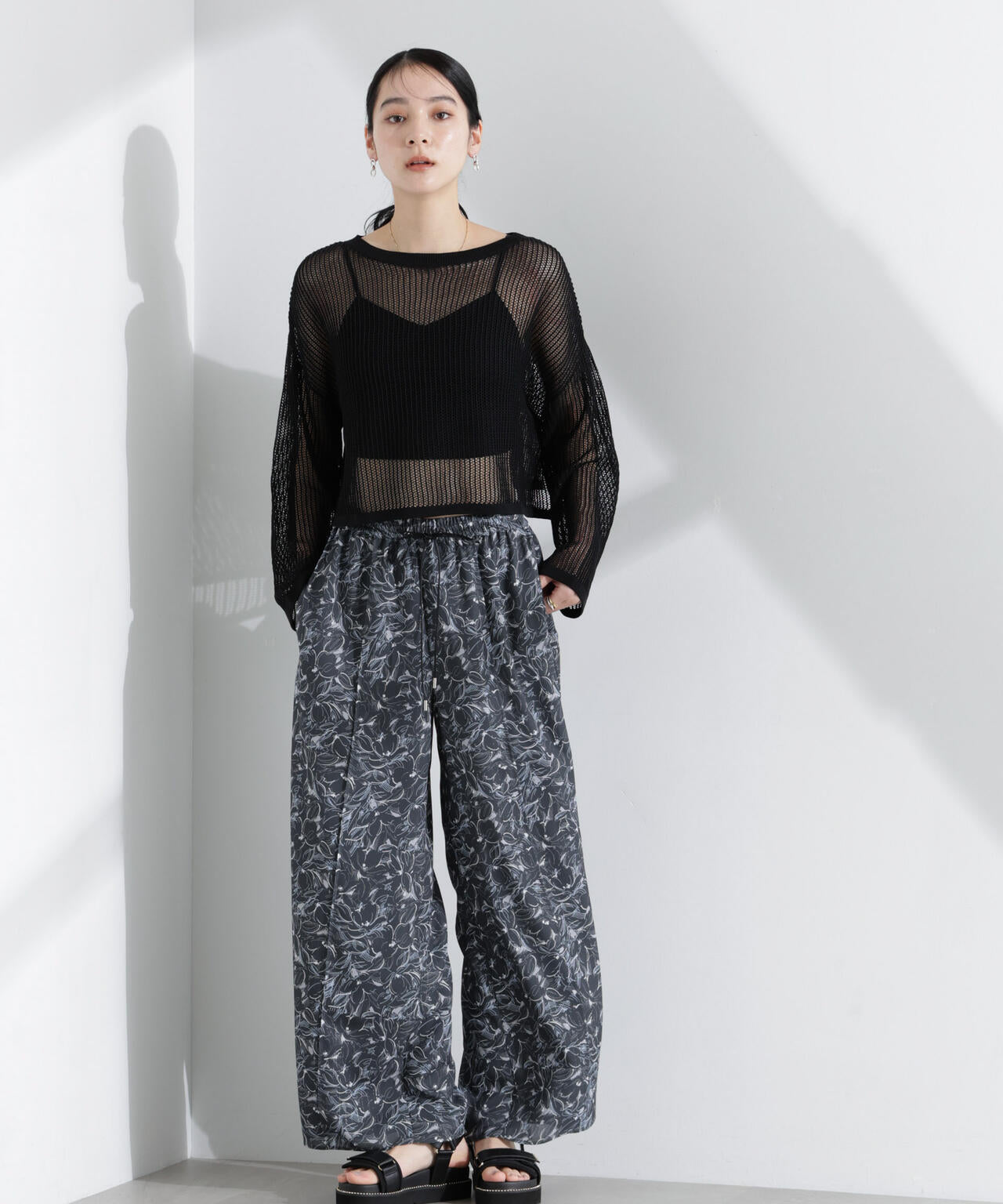 ロンシャンオールドコレクション フラワーワイドパンツ 6695127324