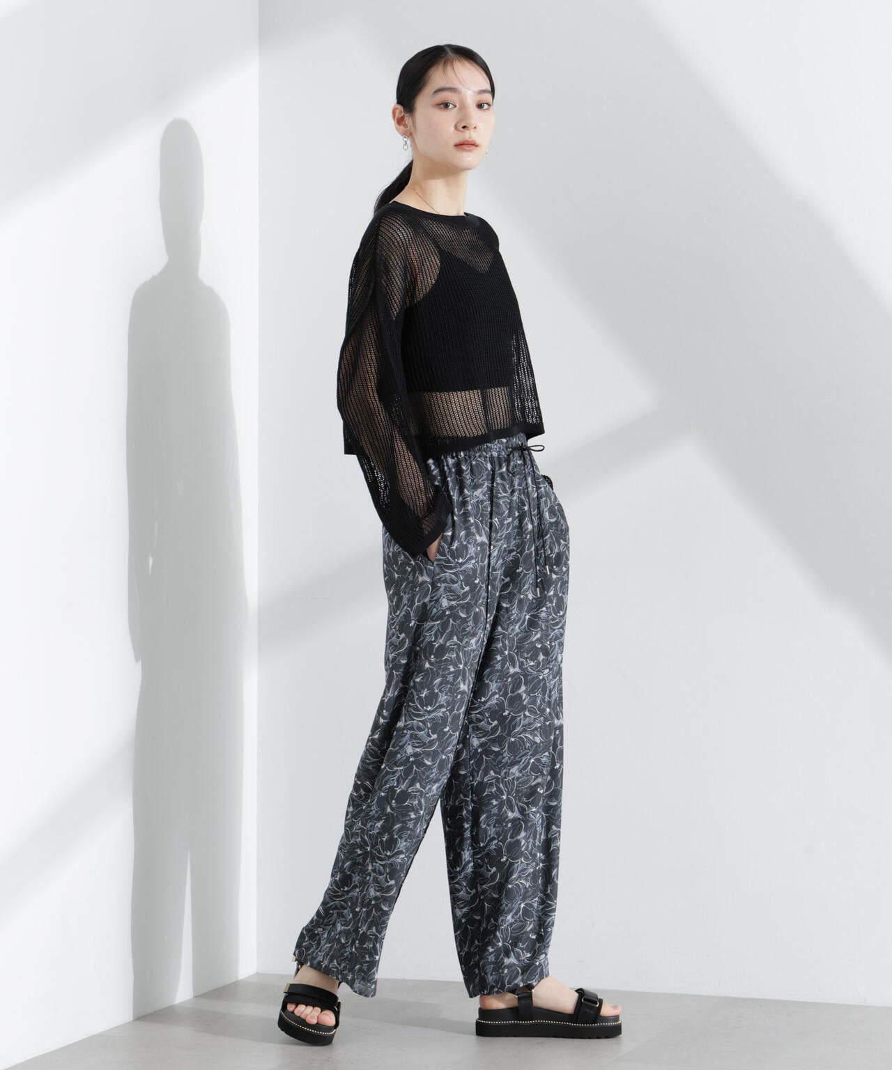 ロンシャンオールドコレクション フラワーワイドパンツ 6695127324