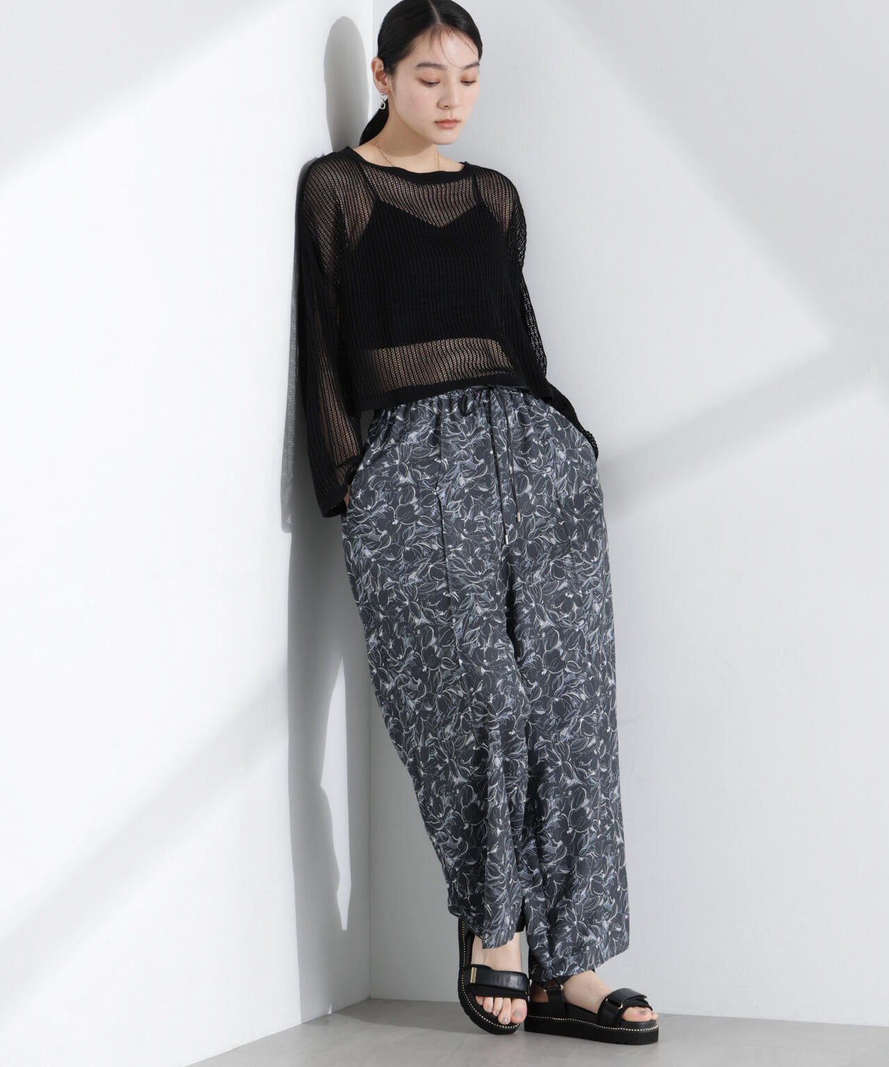 ロンシャンオールドコレクション フラワーワイドパンツ 6695127324