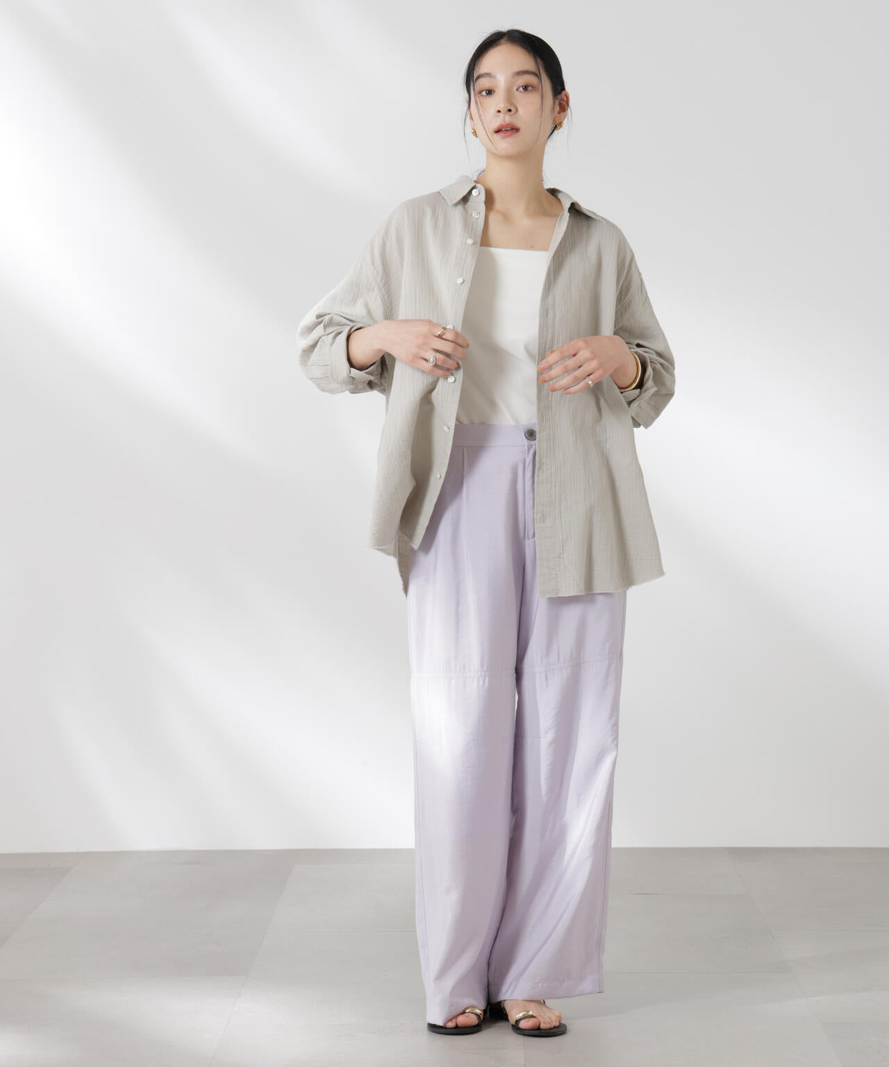 リラックスワイドパンツ 6695127326