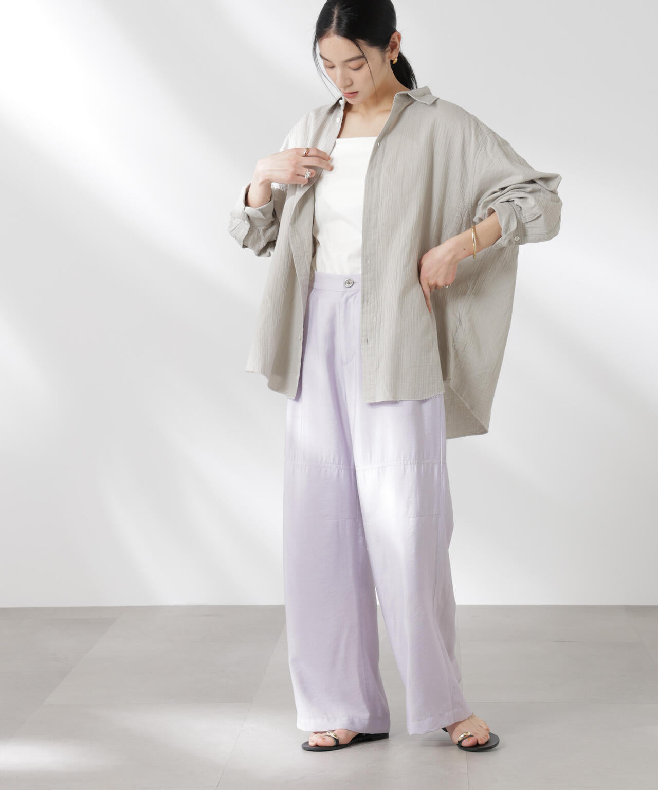 リラックスワイドパンツ 6695127326