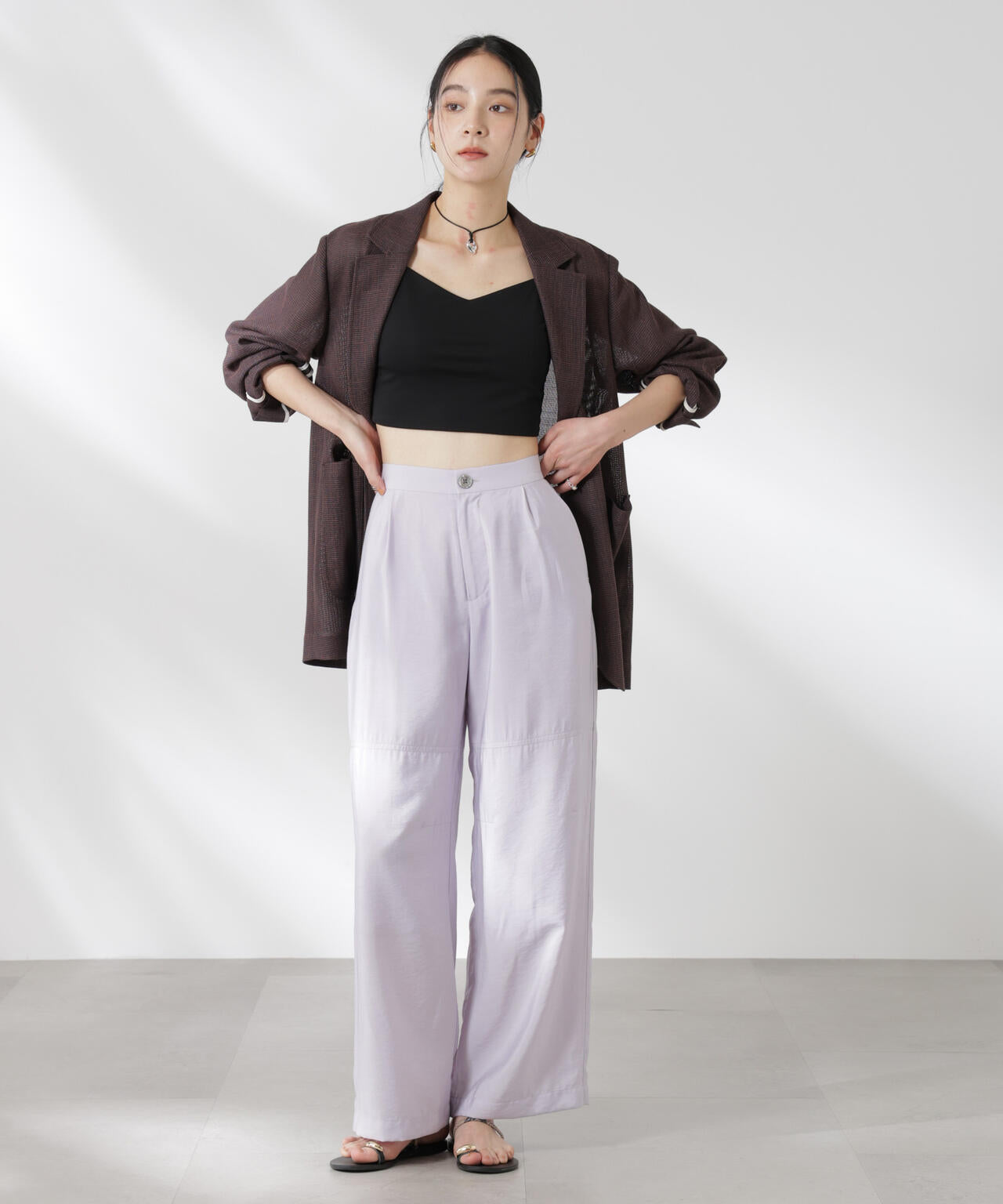 リラックスワイドパンツ 6695127326