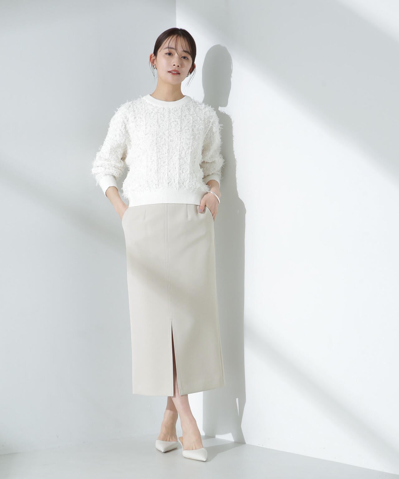 デイリーファンクション サイドタブタイトスカート(セットアップ可) 6695130300