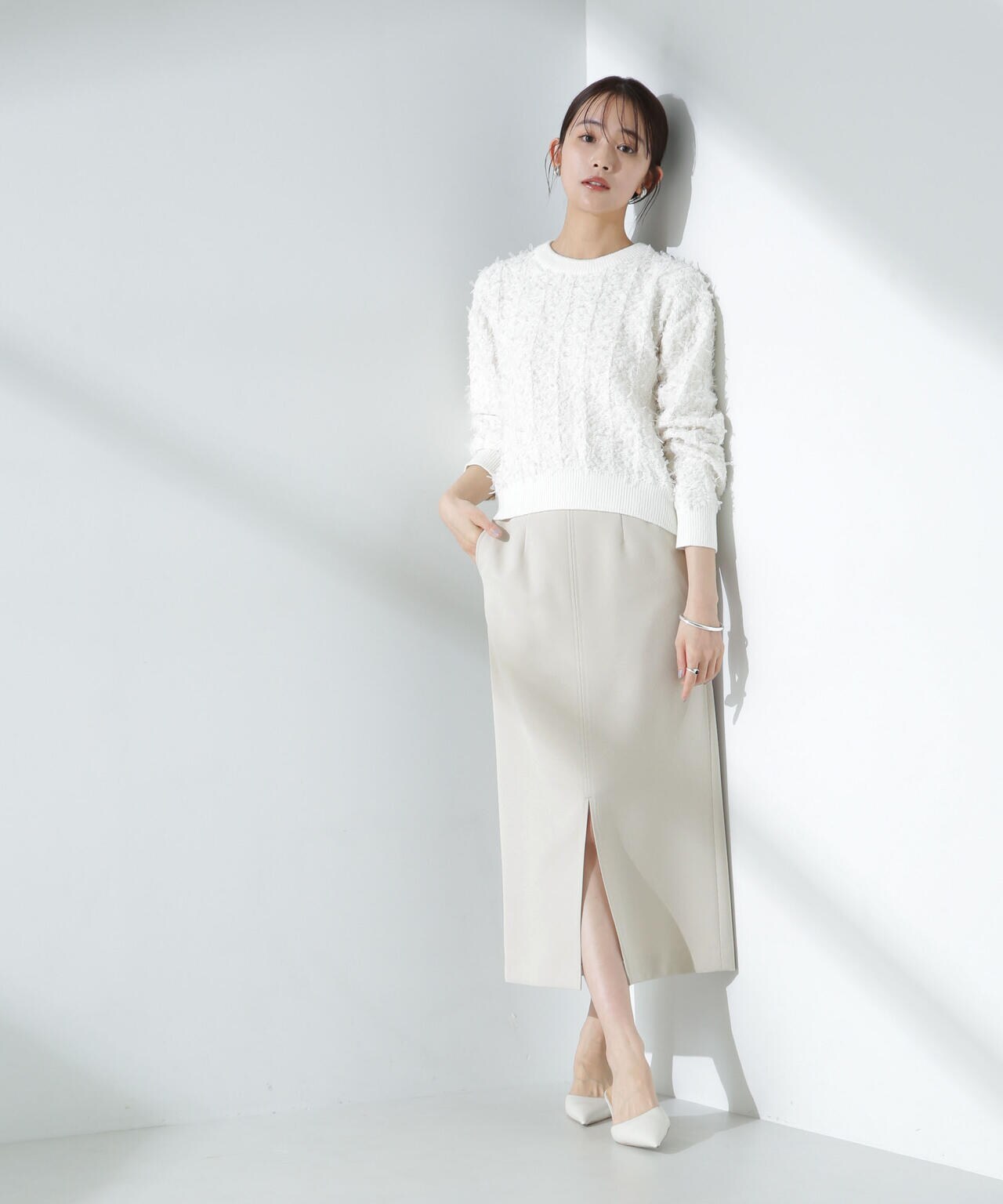 デイリーファンクション サイドタブタイトスカート(セットアップ可) 6695130300