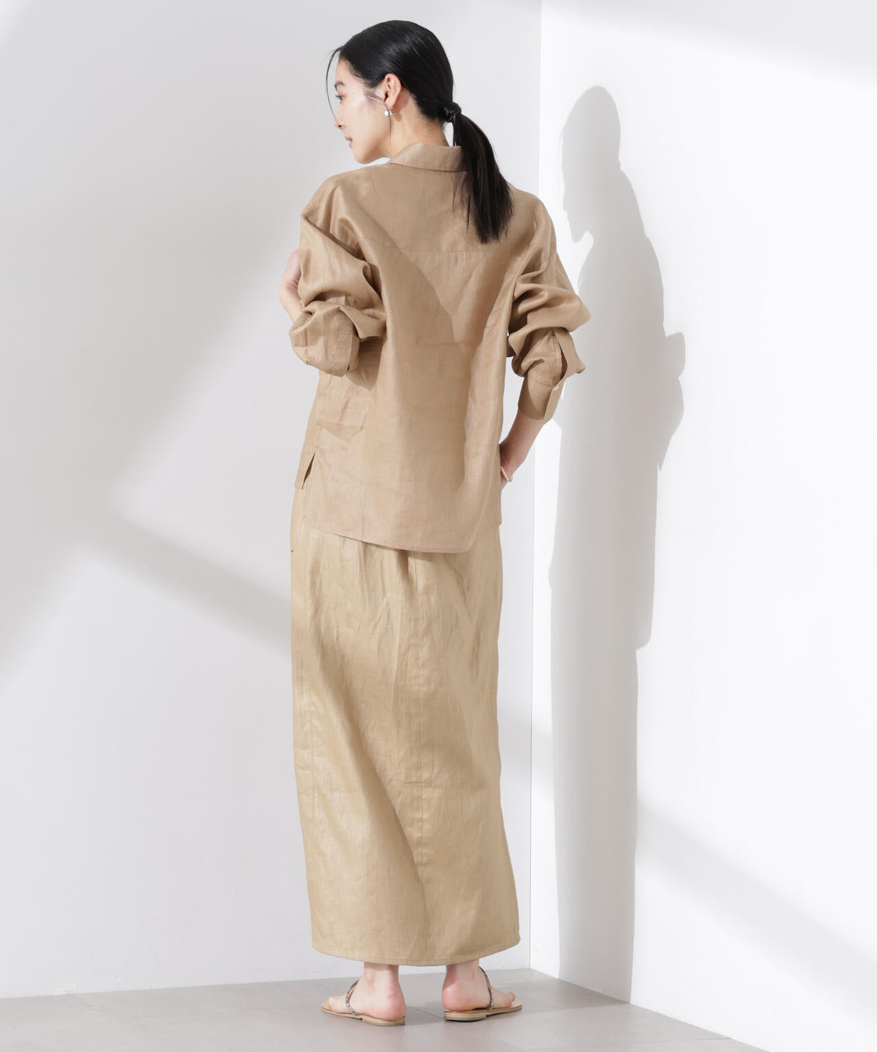 ヨーロピアンフラックス サイド切替Iラインスカート(セットアップ可) 6695130301