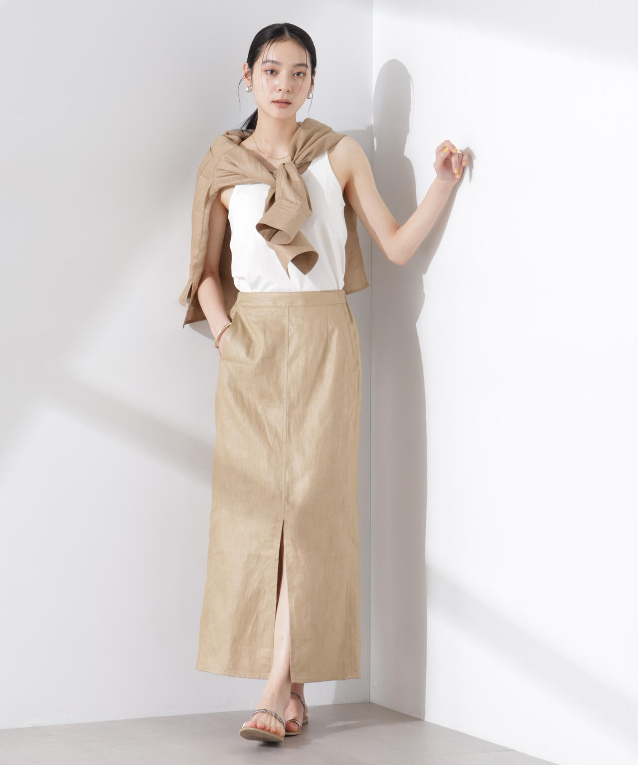 ヨーロピアンフラックス サイド切替Iラインスカート(セットアップ可) 6695130301