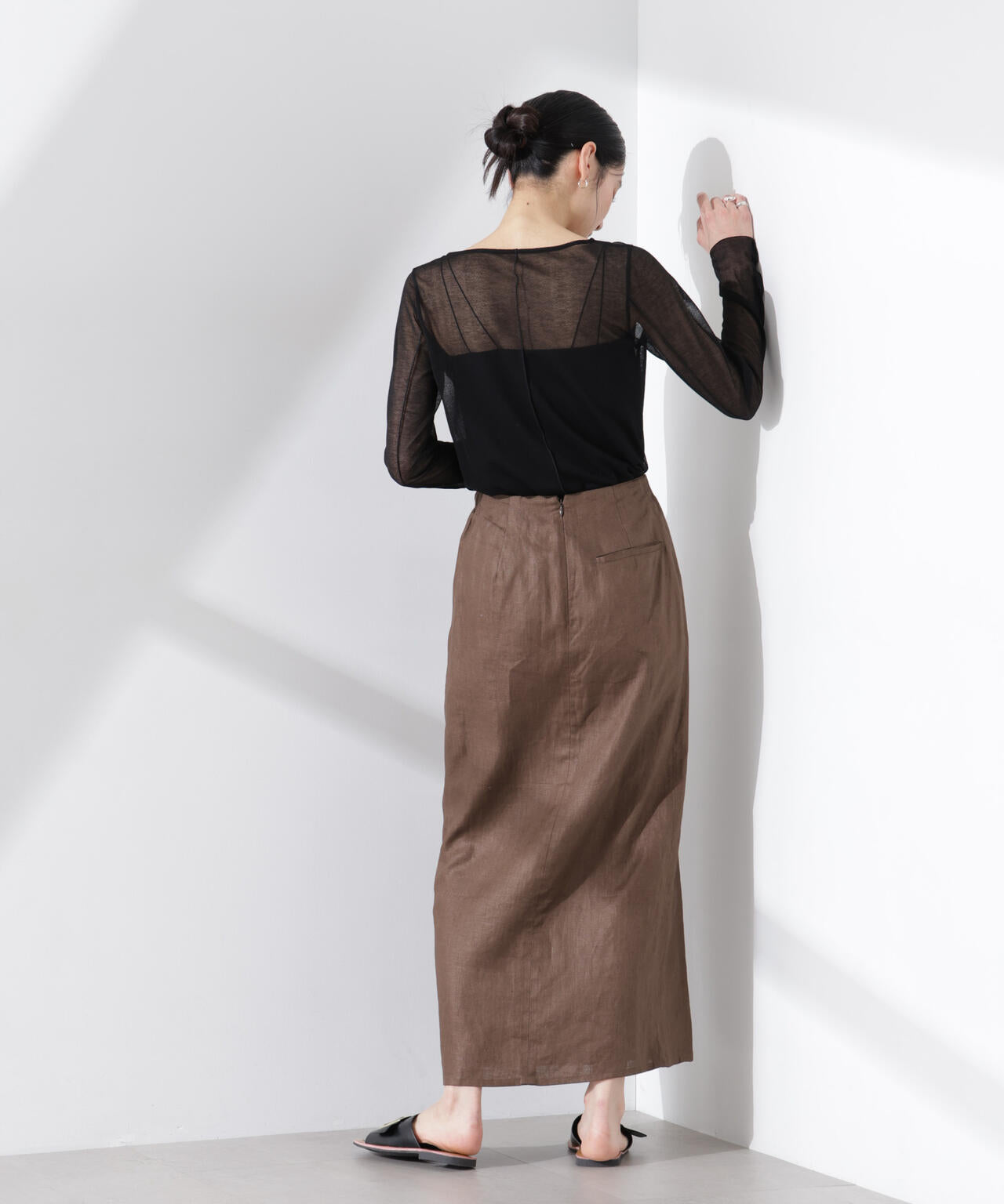 ヨーロピアンフラックス サイド切替Iラインスカート(セットアップ可) 6695130301