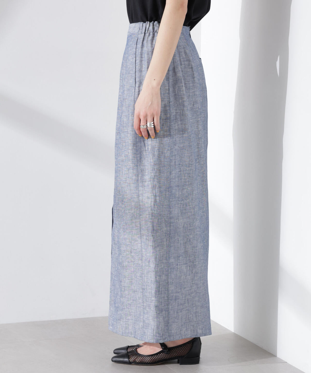 ヨーロピアンフラックス サイド切替Iラインスカート(セットアップ可) 6695130301