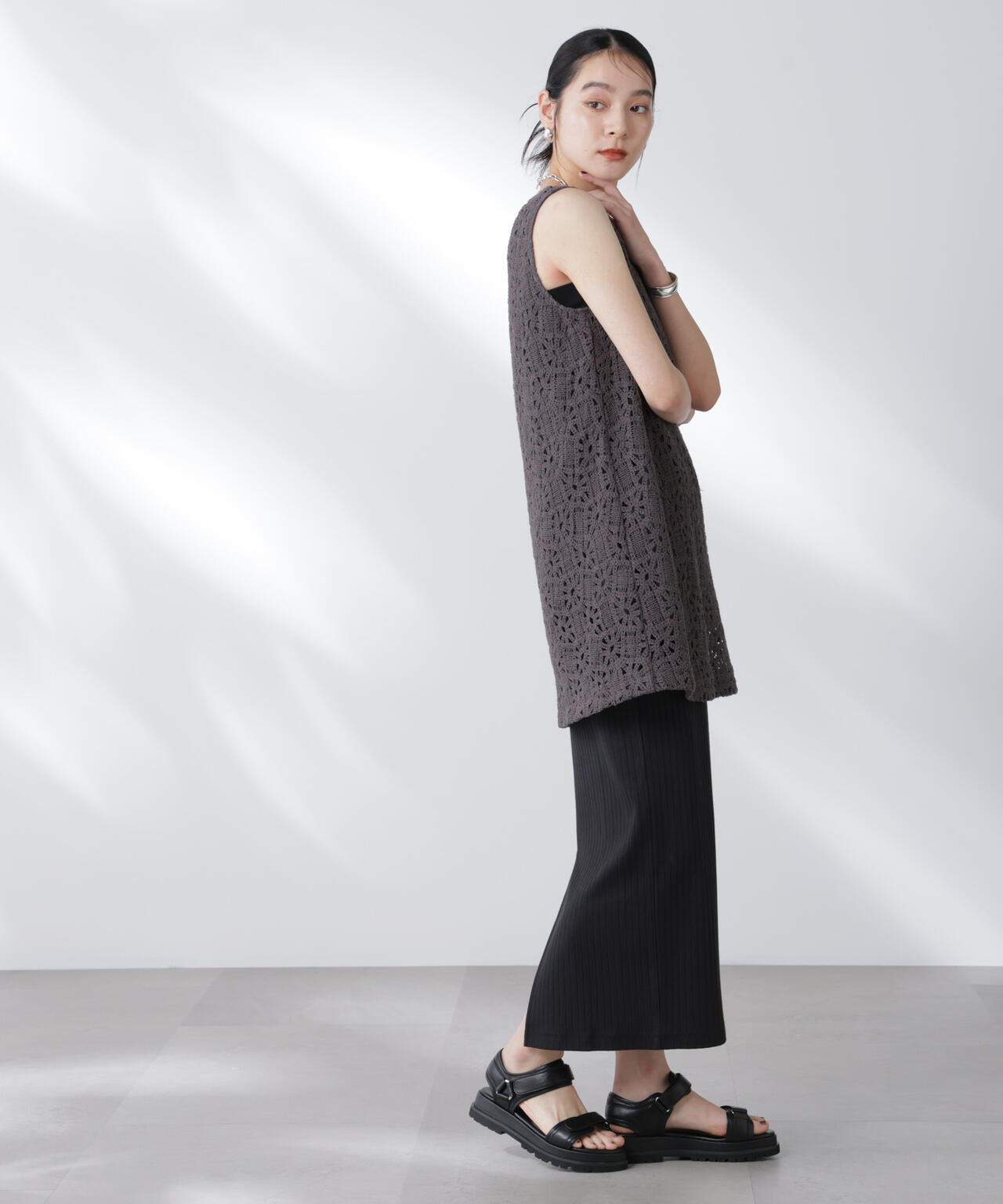 Anti Soaked(R) 汗染み防止リブタイトスカート(セットアップ可) 6695130302