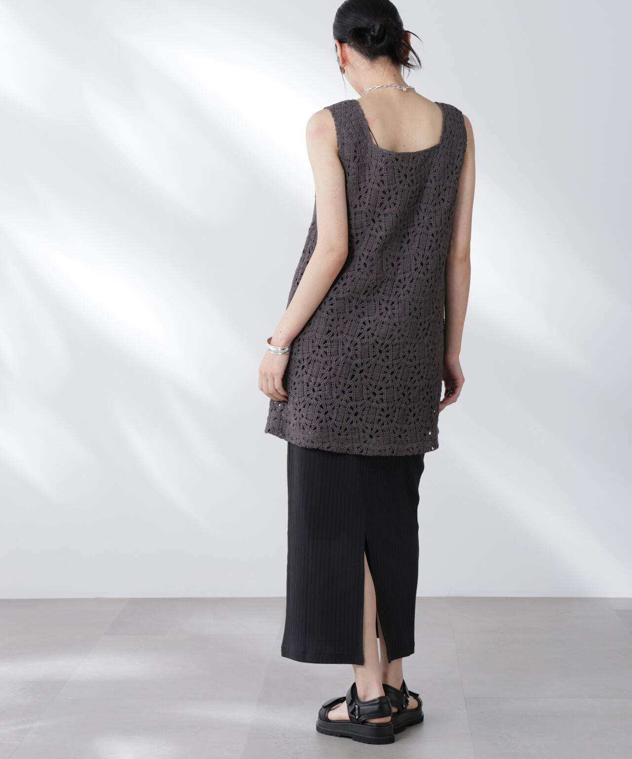 Anti Soaked(R) 汗染み防止リブタイトスカート(セットアップ可) 6695130302