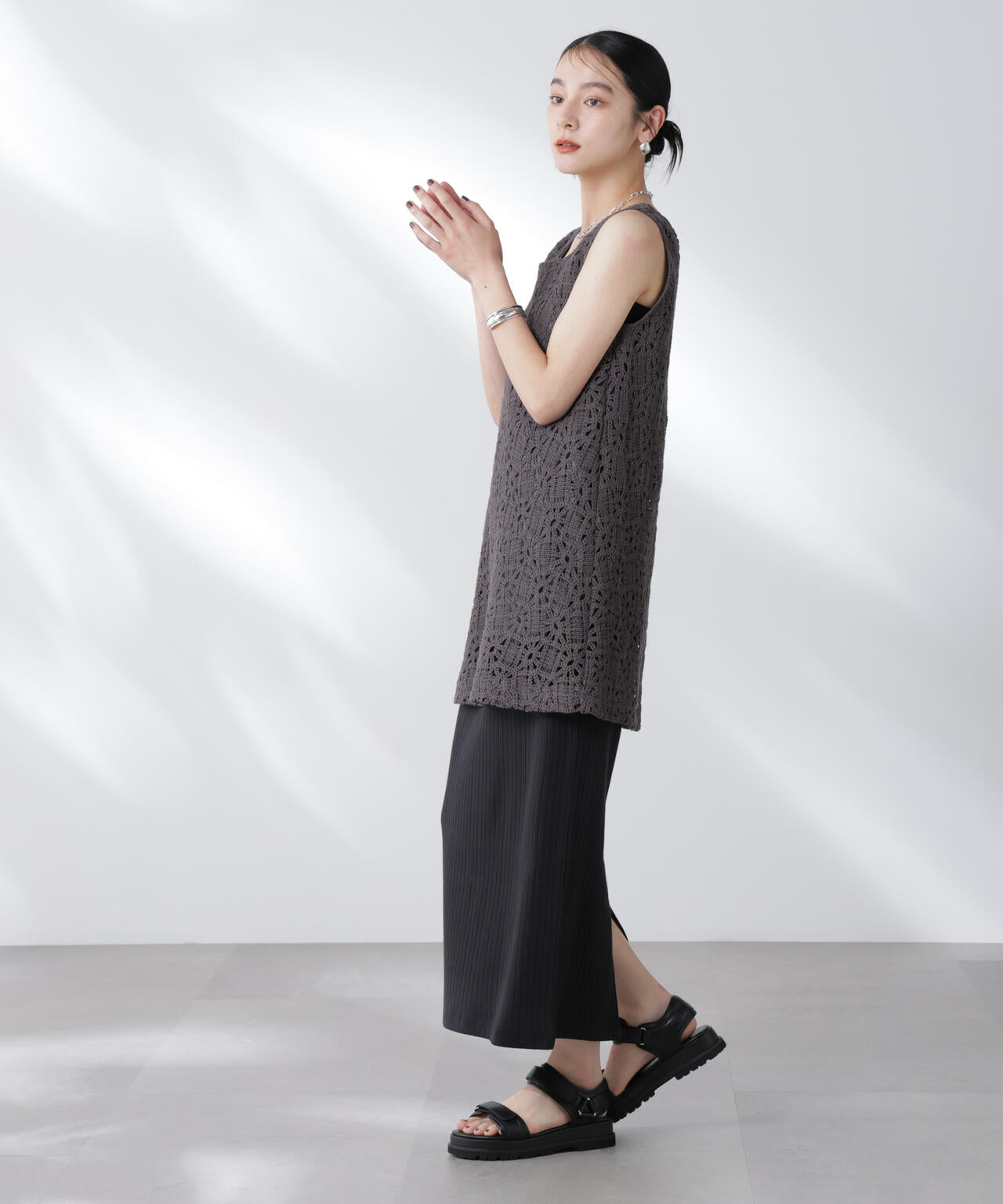 Anti Soaked(R) 汗染み防止リブタイトスカート(セットアップ可) 6695130302