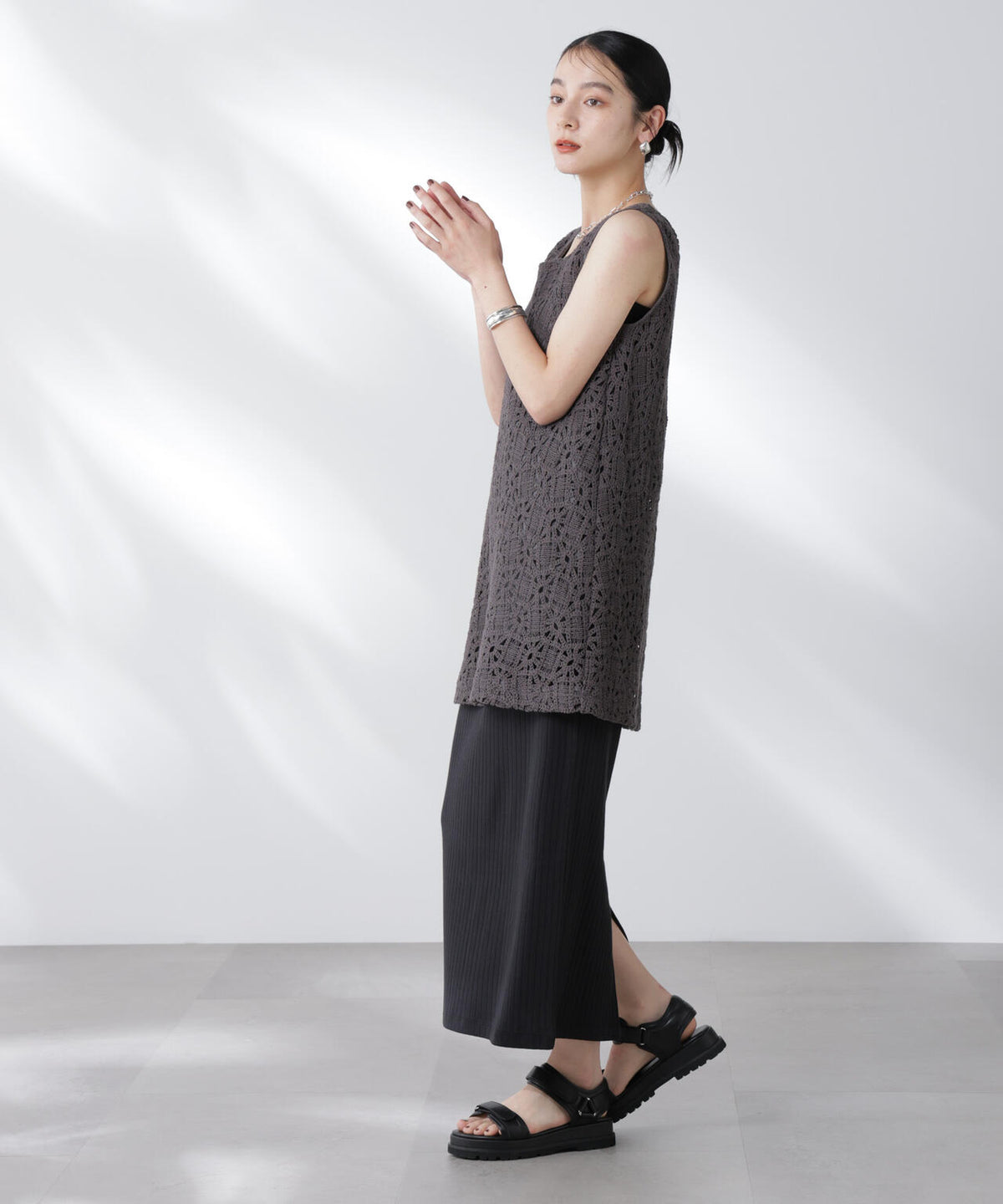 Anti Soaked(R) 汗染み防止リブタイトスカート(セットアップ可) 6695130302
