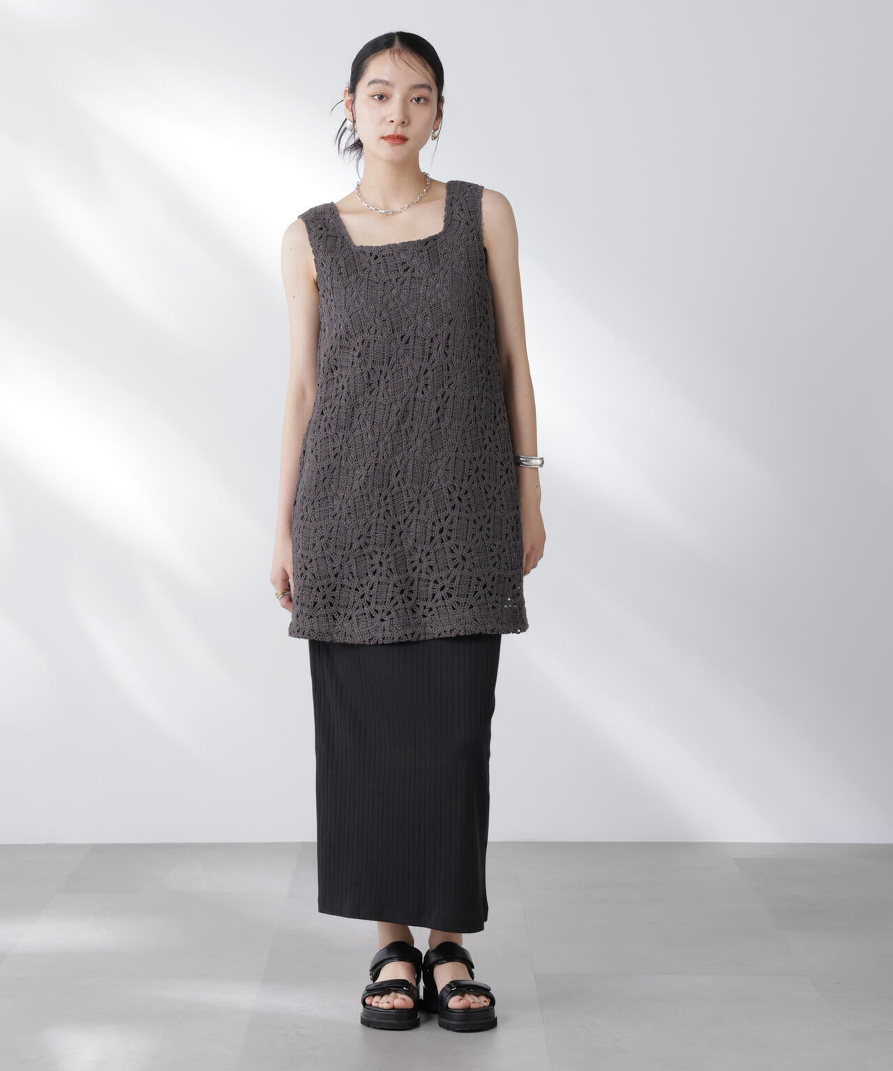 Anti Soaked(R) 汗染み防止リブタイトスカート(セットアップ可) 6695130302