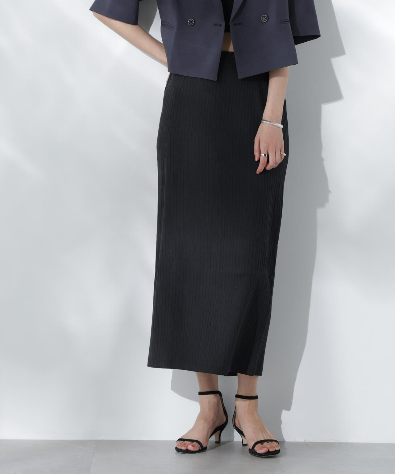 Anti Soaked(R) 汗染み防止リブタイトスカート(セットアップ可) 6695130302