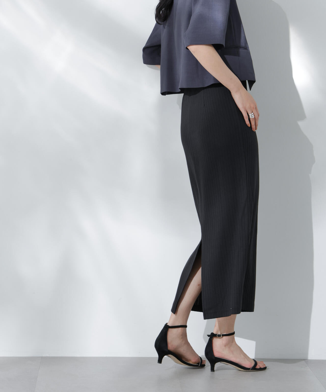 Anti Soaked(R) 汗染み防止リブタイトスカート(セットアップ可) 6695130302