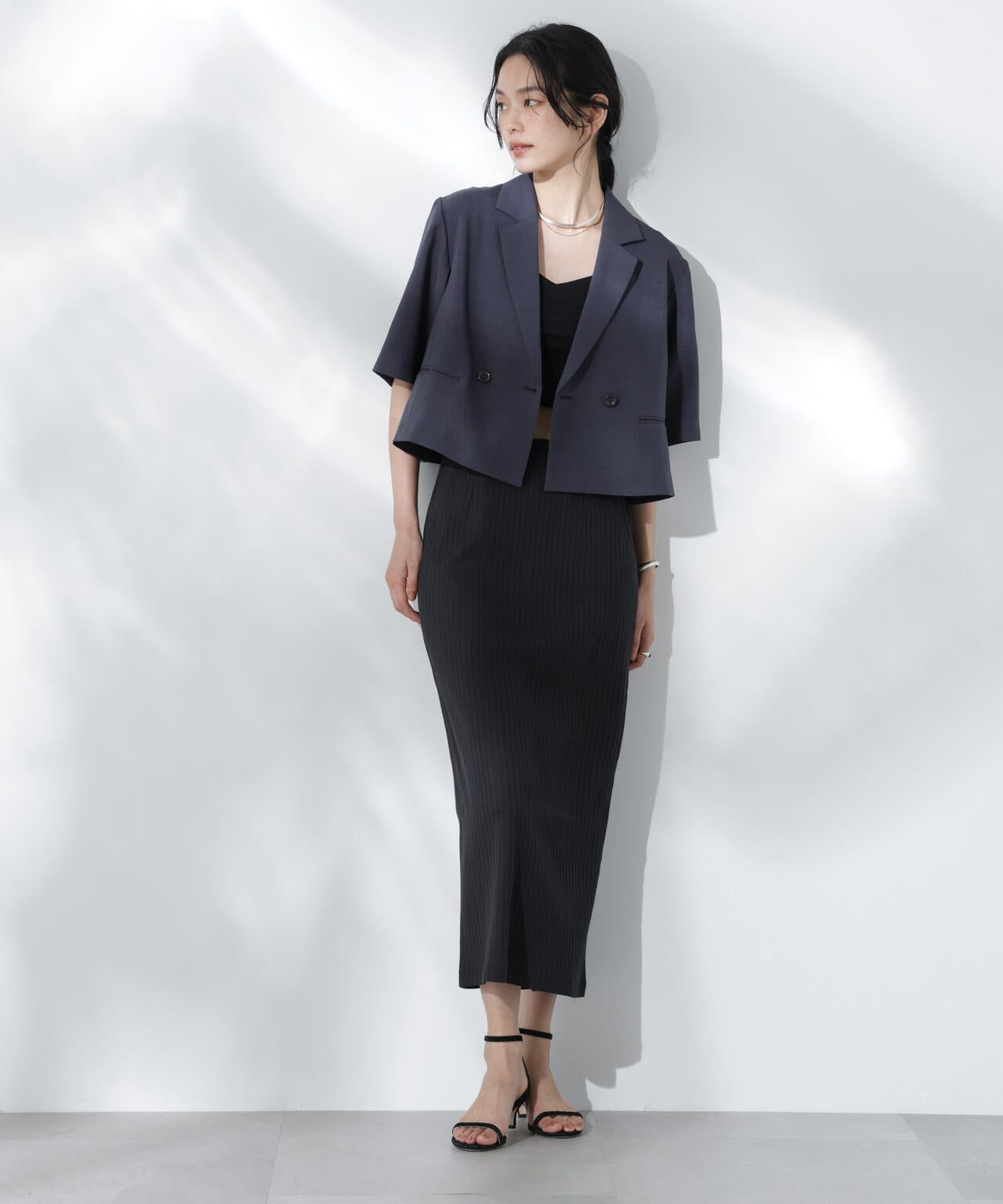 Anti Soaked(R) 汗染み防止リブタイトスカート(セットアップ可) 6695130302