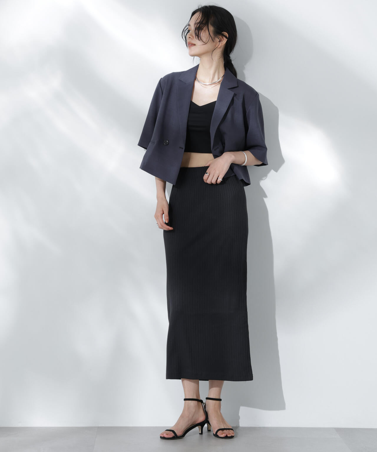 Anti Soaked(R) 汗染み防止リブタイトスカート(セットアップ可) 6695130302