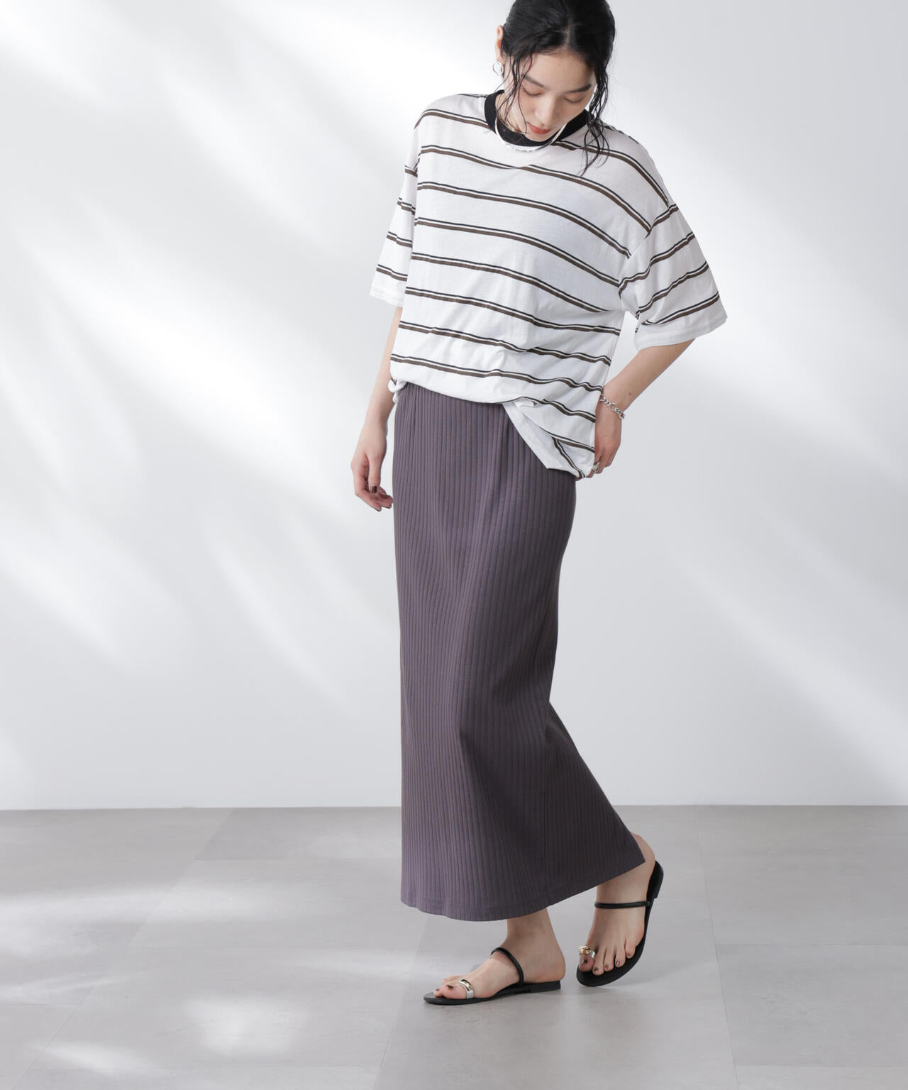 Anti Soaked(R) 汗染み防止リブタイトスカート(セットアップ可) 6695130302