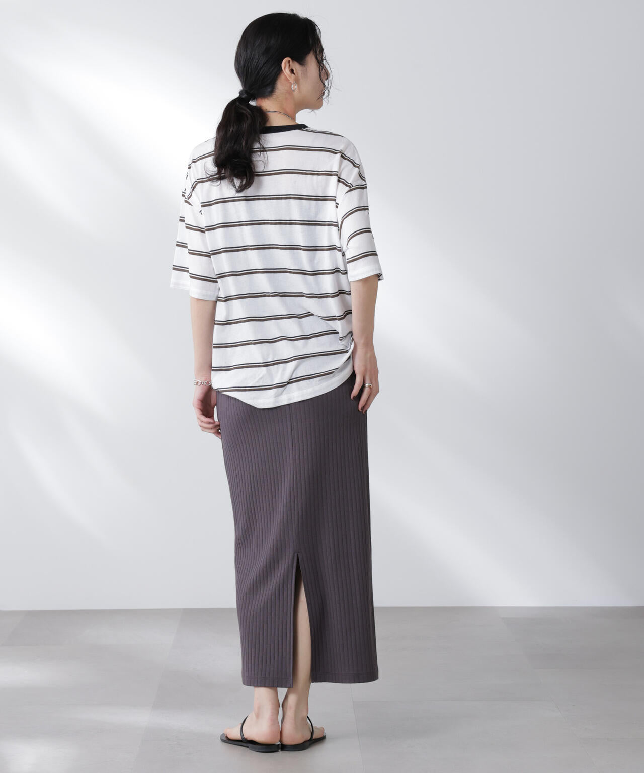 Anti Soaked(R) 汗染み防止リブタイトスカート(セットアップ可) 6695130302