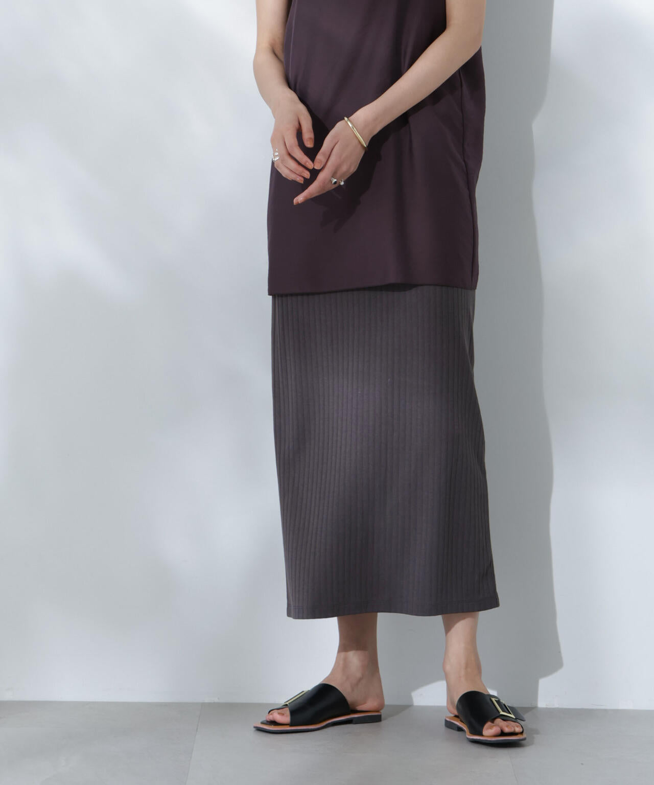 Anti Soaked(R) 汗染み防止リブタイトスカート(セットアップ可) 6695130302