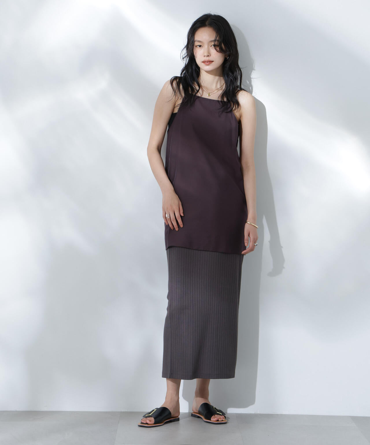 Anti Soaked(R) 汗染み防止リブタイトスカート(セットアップ可) 6695130302