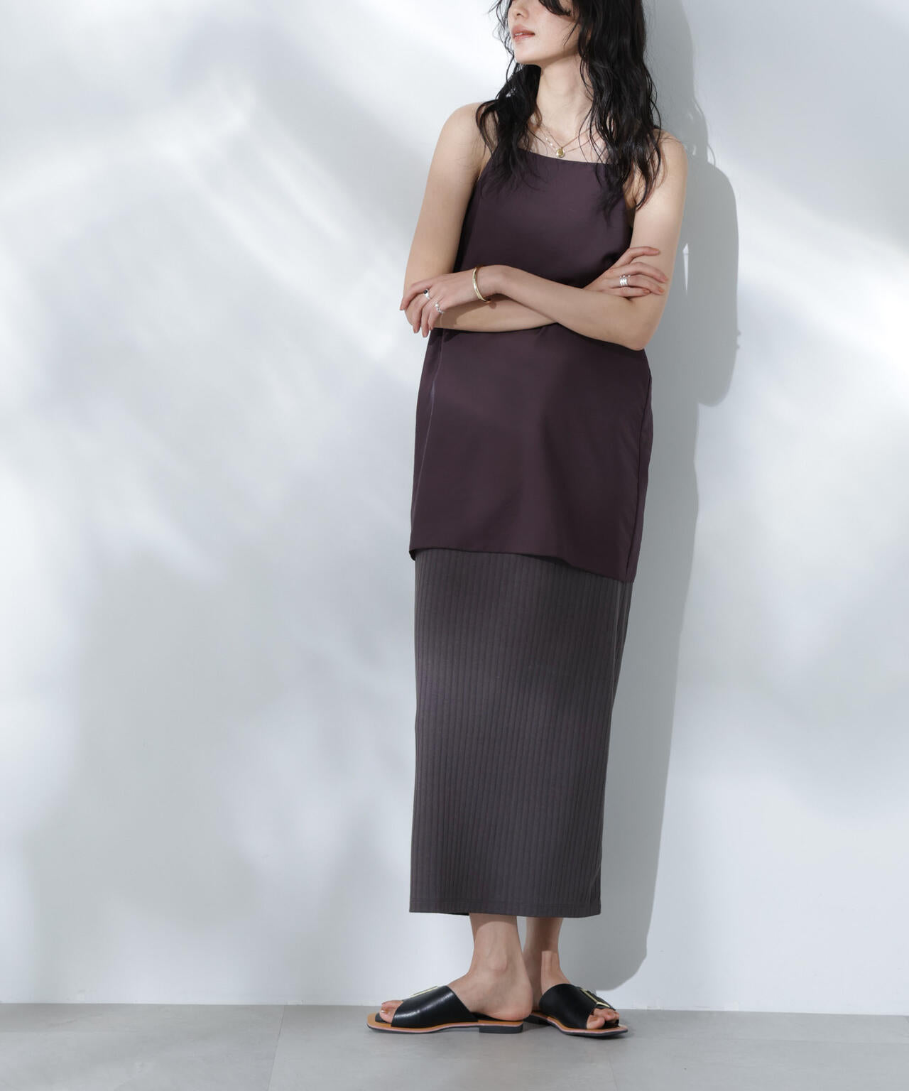 Anti Soaked(R) 汗染み防止リブタイトスカート(セットアップ可) 6695130302