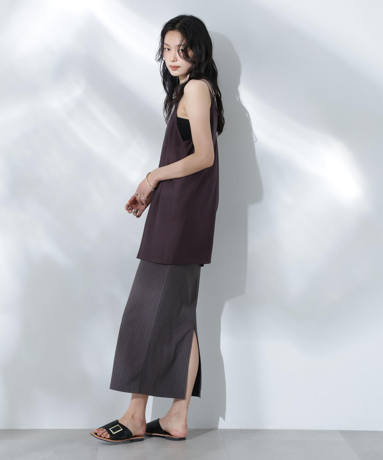 Anti Soaked(R) 汗染み防止リブタイトスカート(セットアップ可) 6695130302